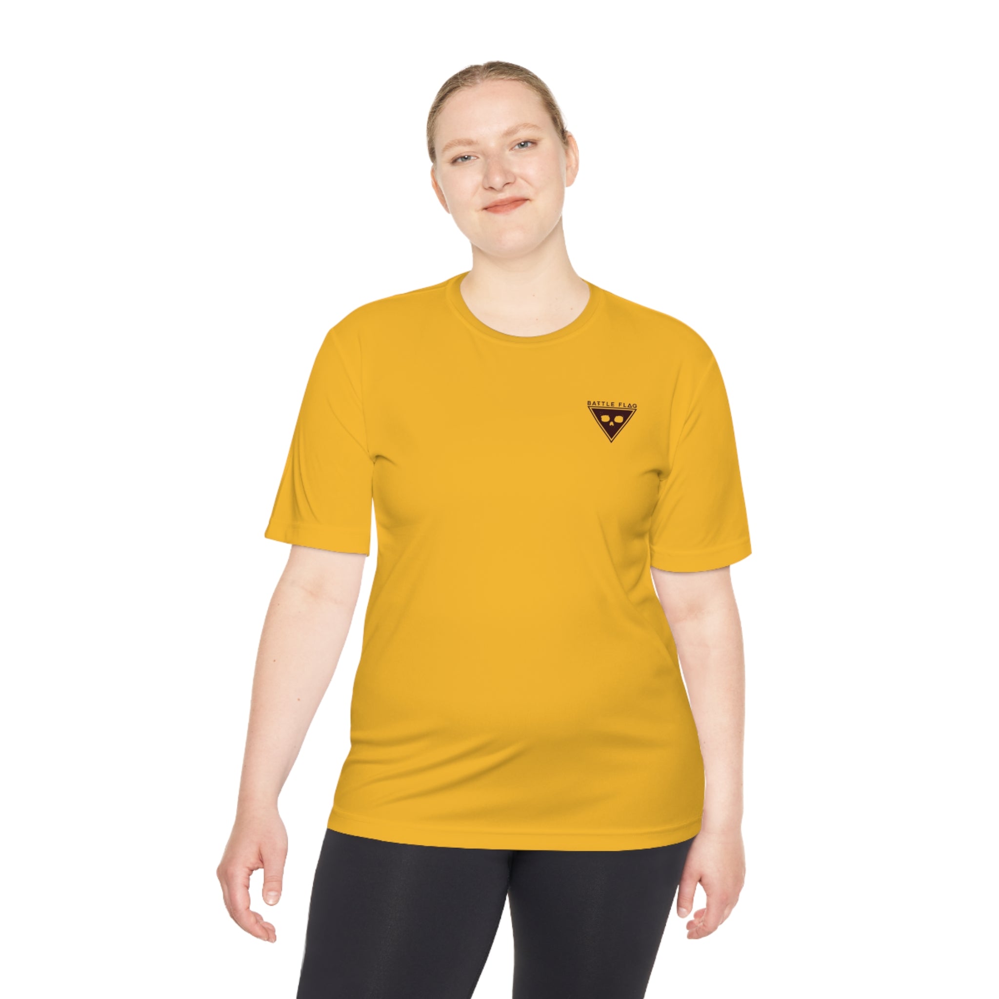 Battle Flag Unisex Moisture Wicking Tee - Small Red Emblem