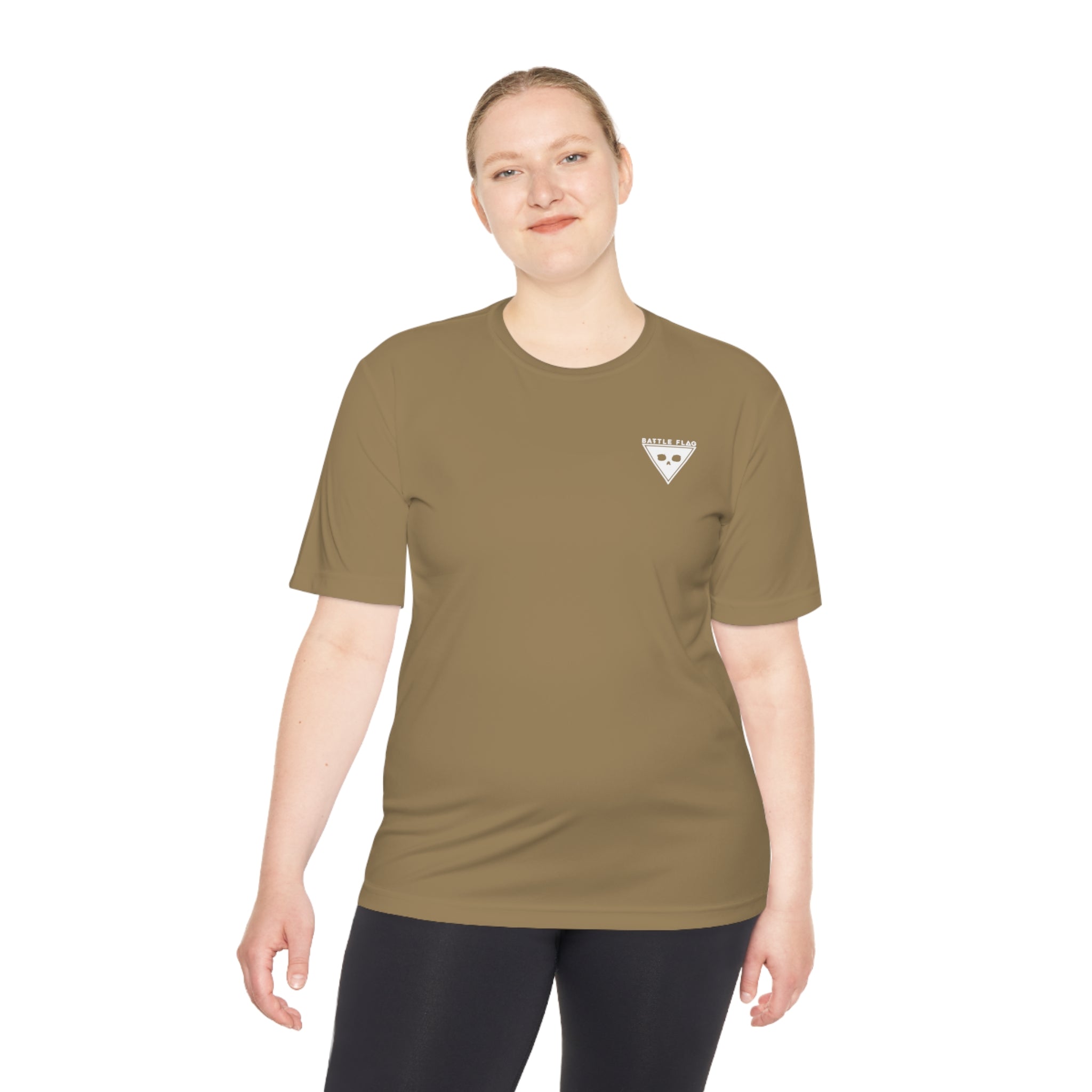 Battle Flag Unisex Moisture Wicking Tee - Small White Emblem