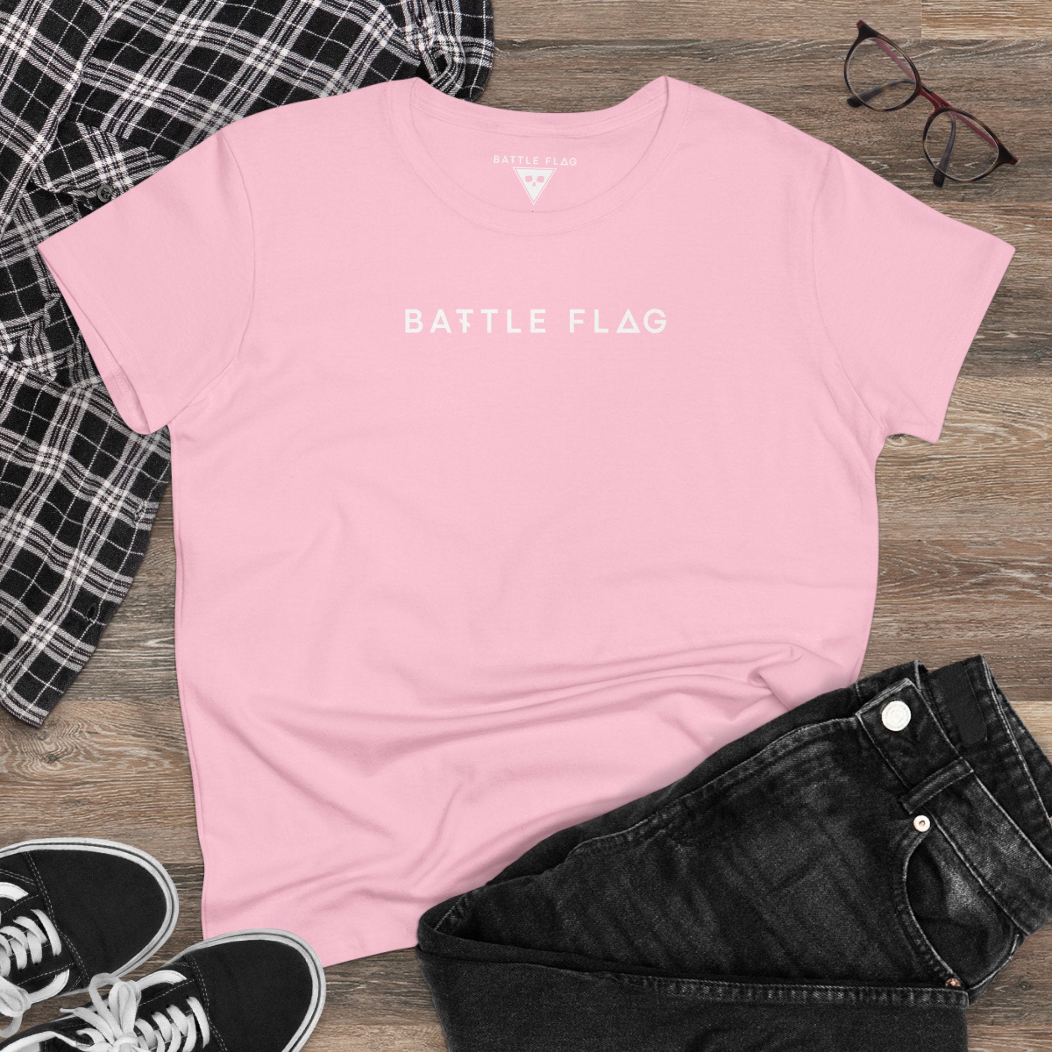 Battle Flag Women's Midweight Cotton Tee