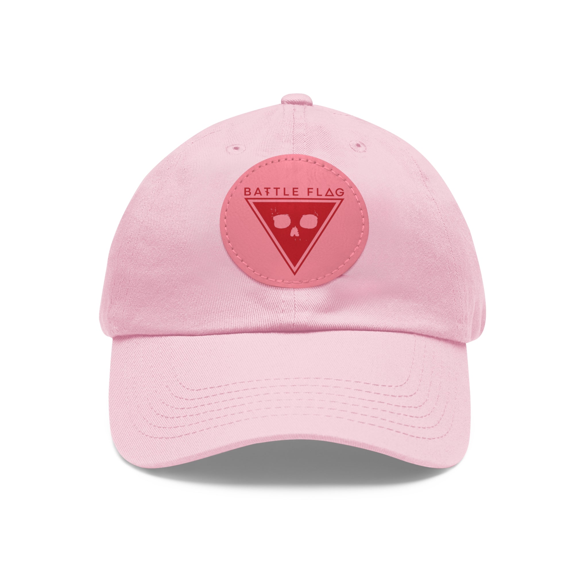 Battle Flag Hat with Leather Patch - Red Emblem