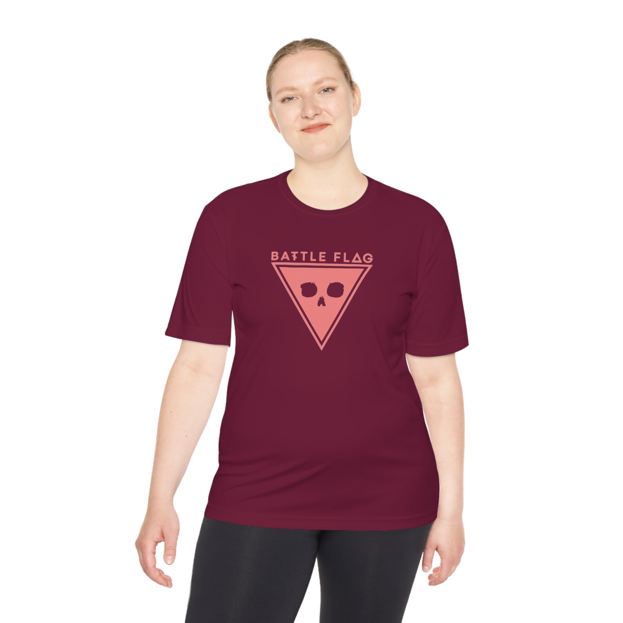 Battle Flag Unisex Moisture Wicking Tee - Pink Emblem
