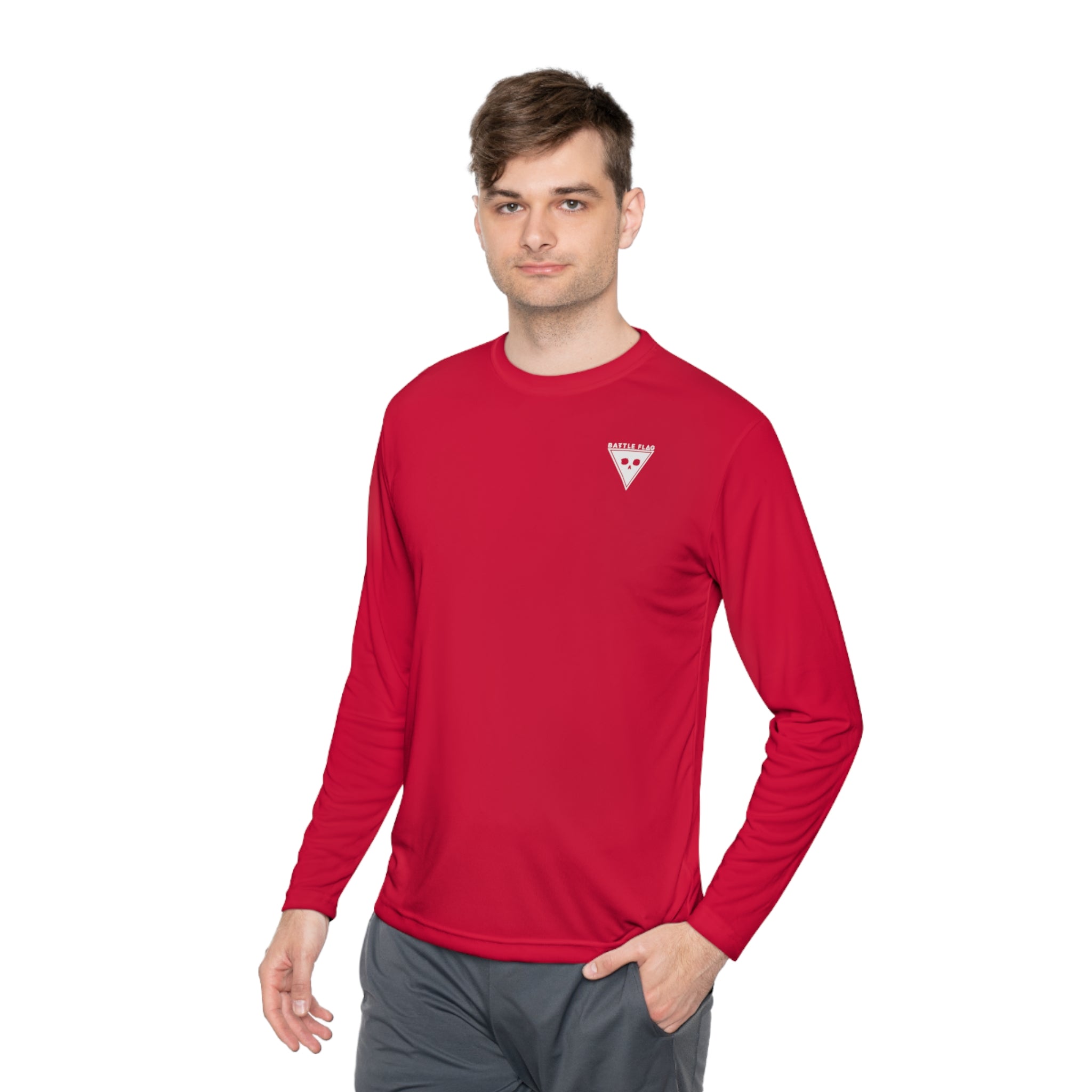 Battle Flag Unisex Lightweight Sport Top - Small White Emblem