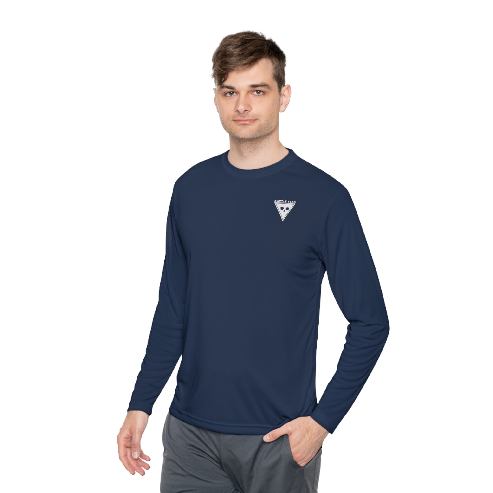 Battle Flag Unisex Lightweight Sport Top - Small White Emblem