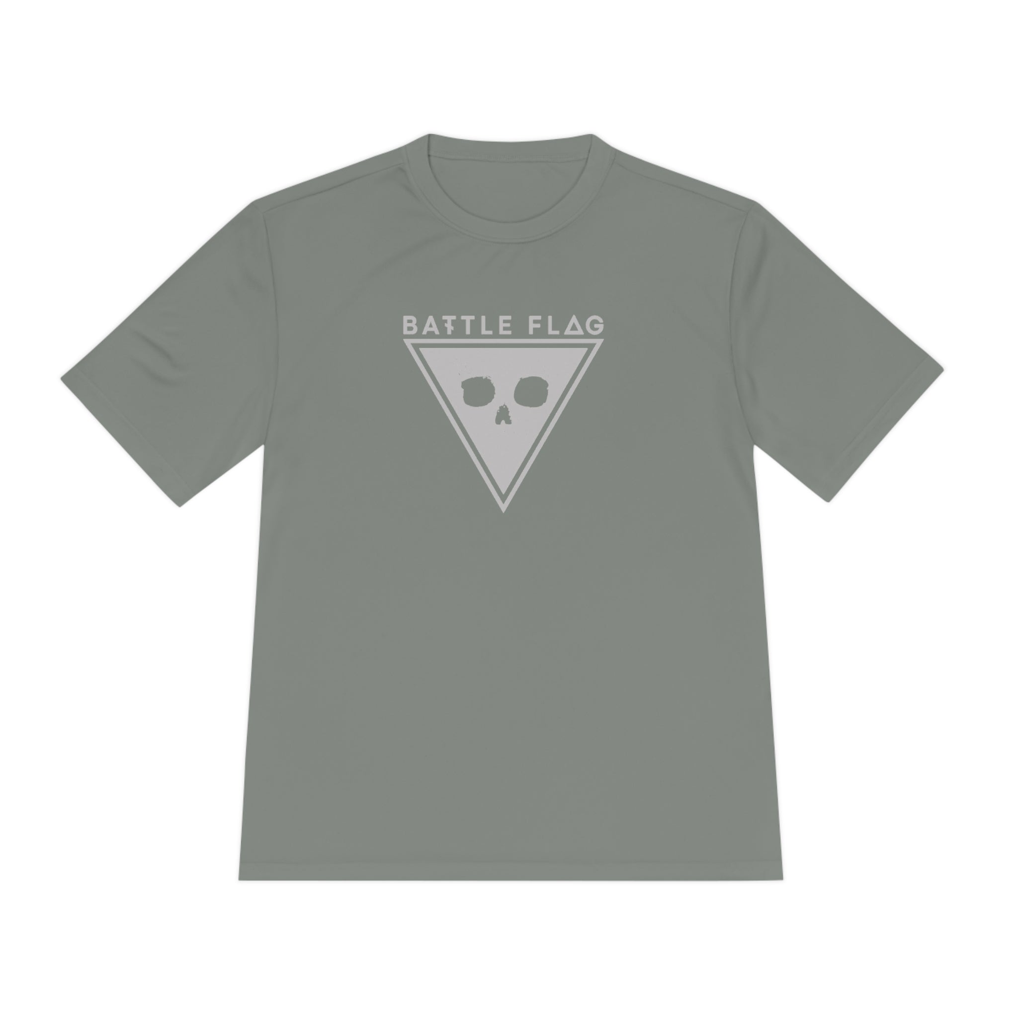 Battle Flag Unisex Moisture Wicking Tee - Light Grey Emblem