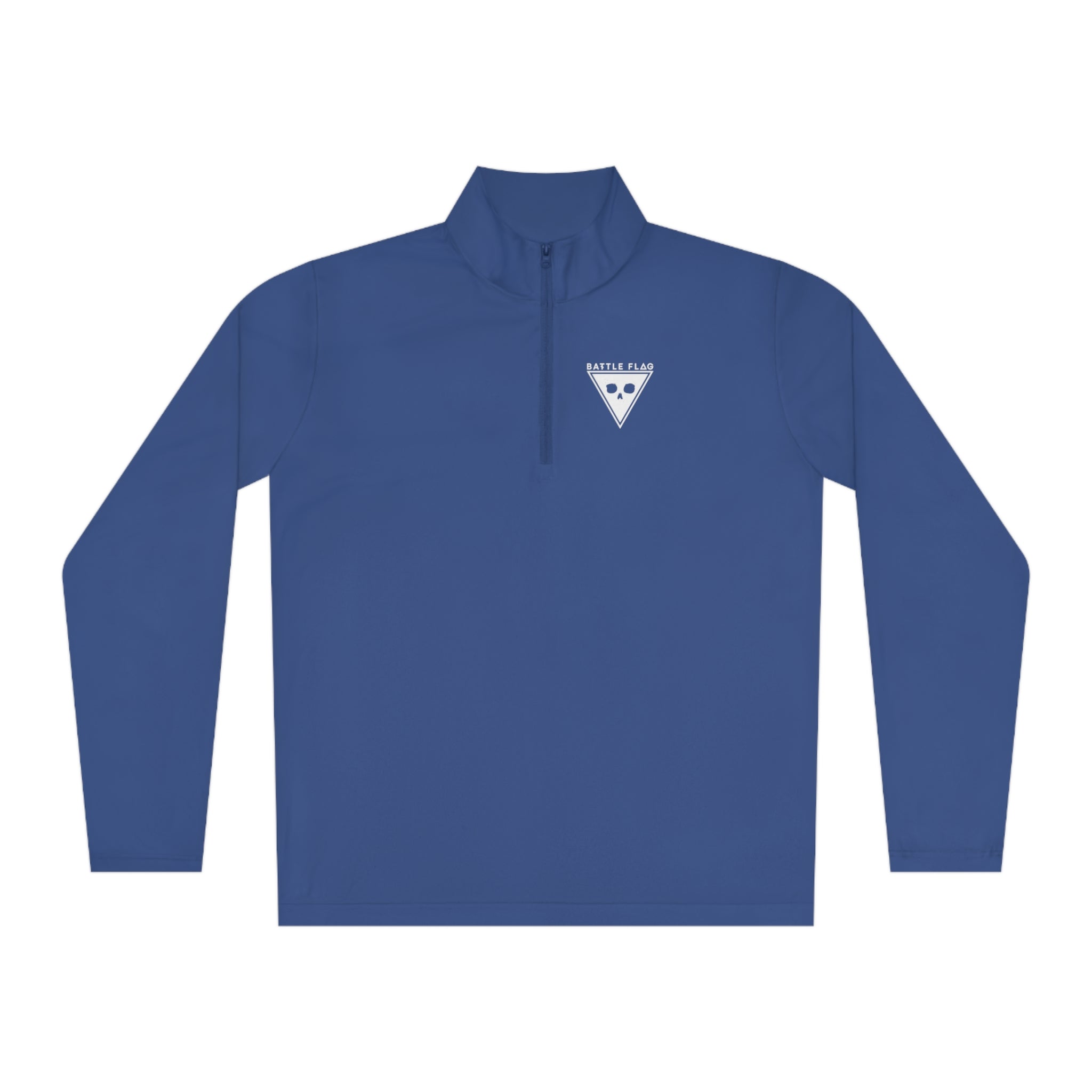 Battle Flag Unisex Quarter-Zip Pullover - White Emblem