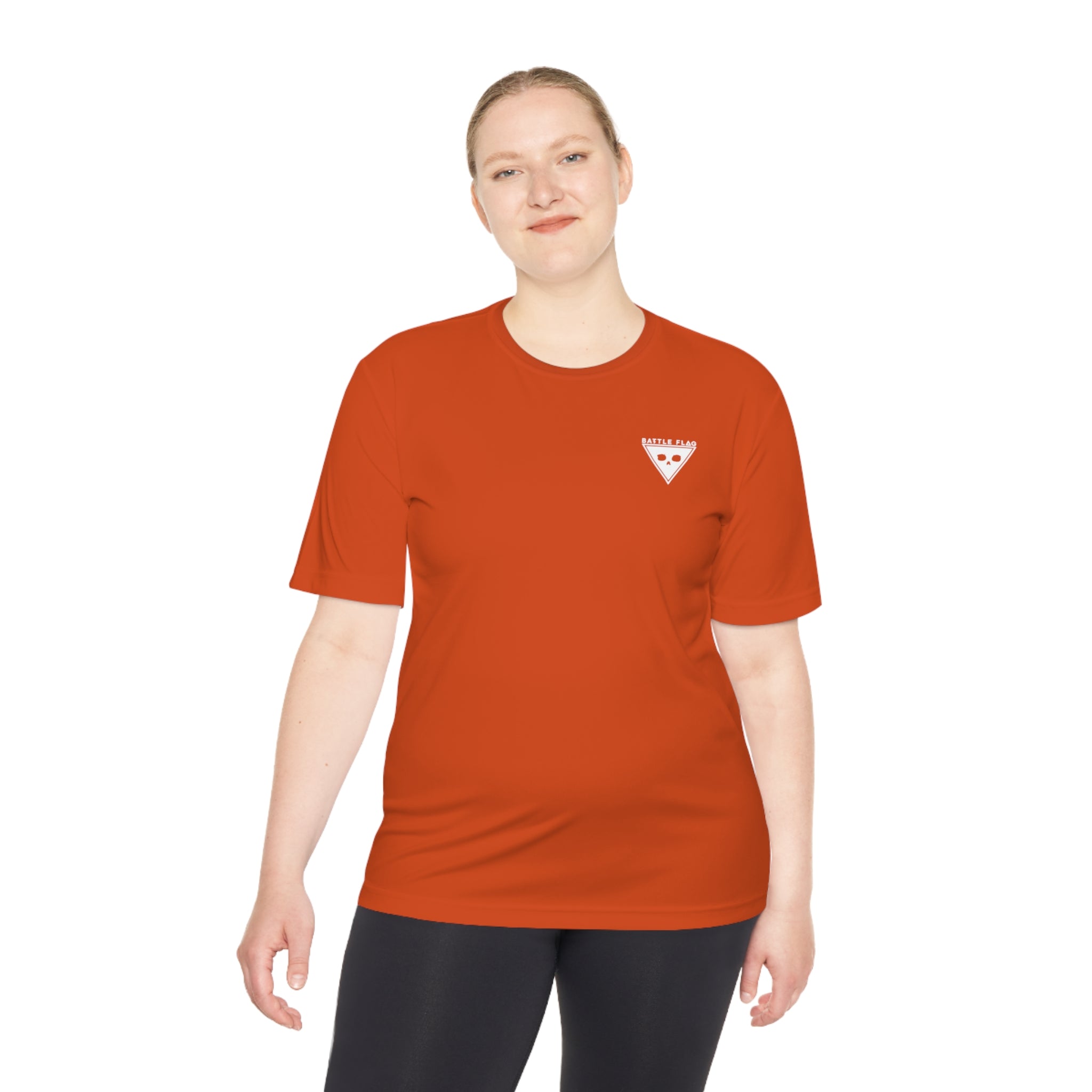 Battle Flag Unisex Moisture Wicking Tee - Small White Emblem