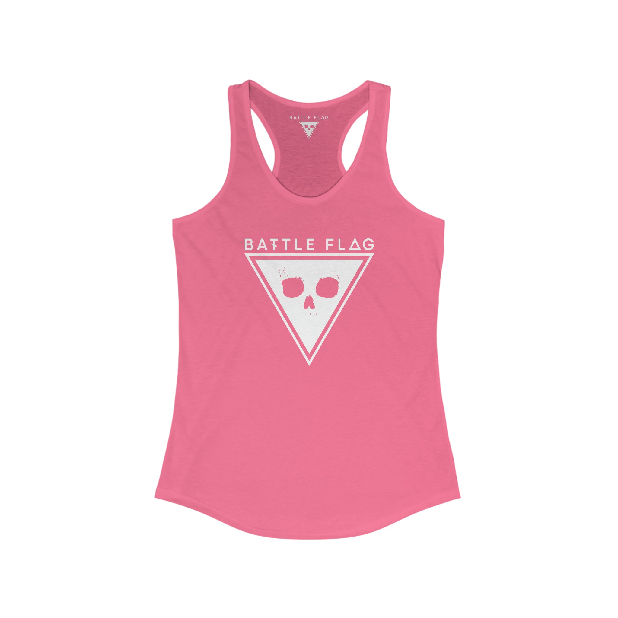 Battle Flag Women's Ideal Racerback Tank - White Emblem