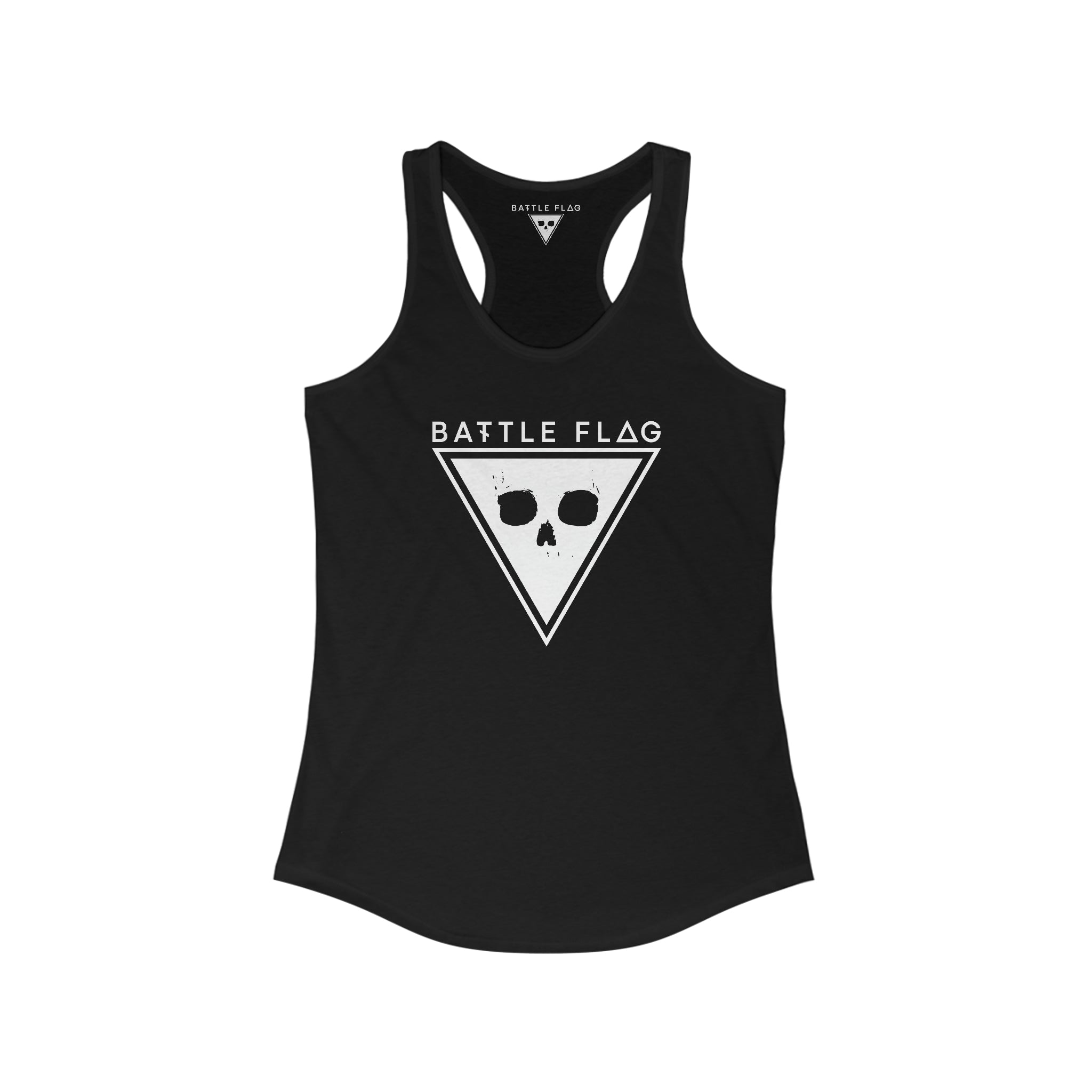 Battle Flag Women's Ideal Racerback Tank - White Emblem