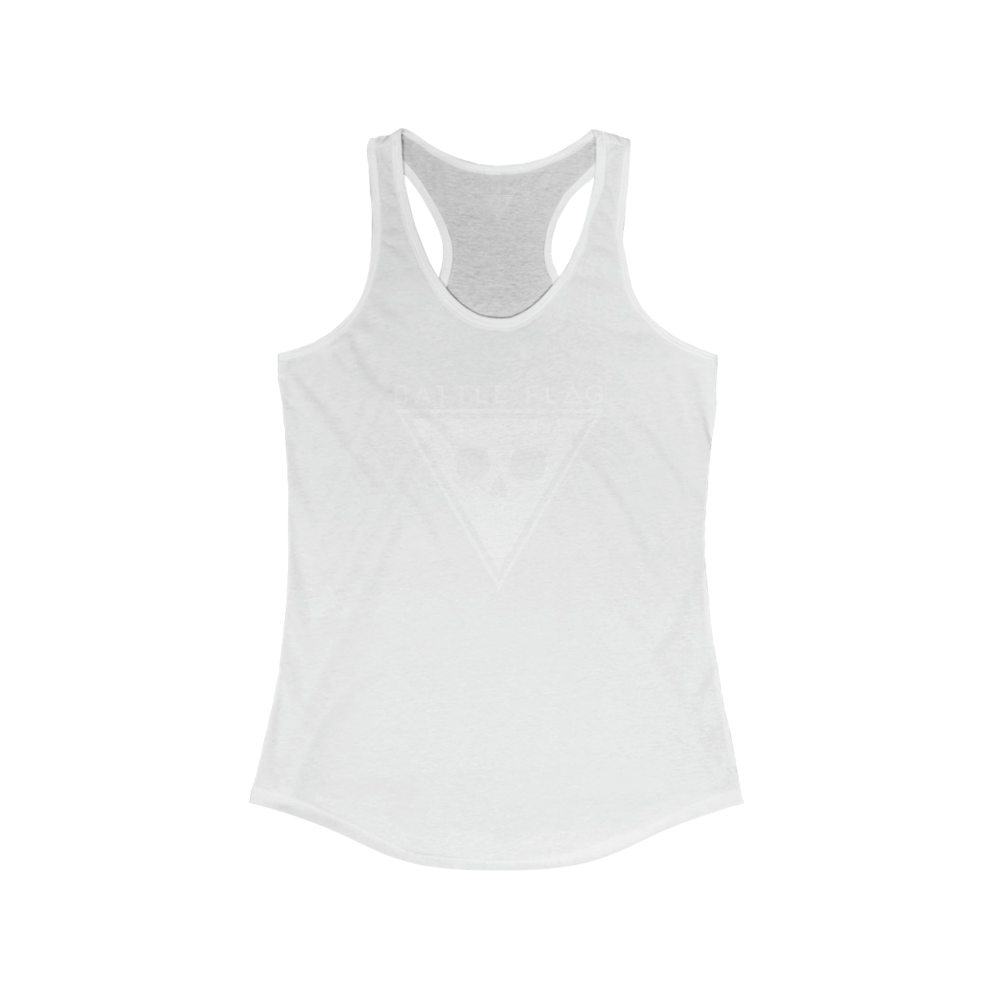 Battle Flag Women's Ideal Racerback Tank - White Emblem