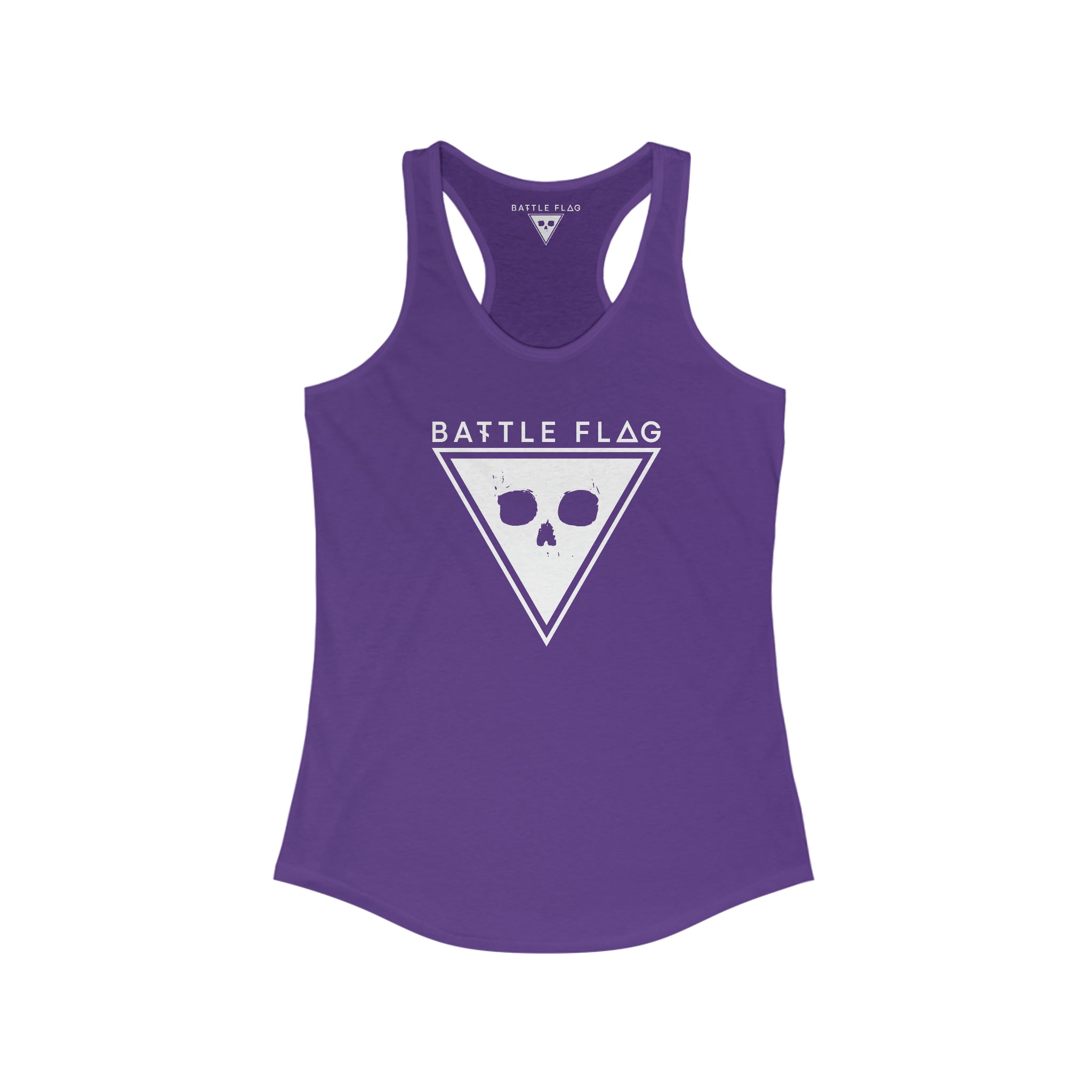 Battle Flag Women's Ideal Racerback Tank - White Emblem