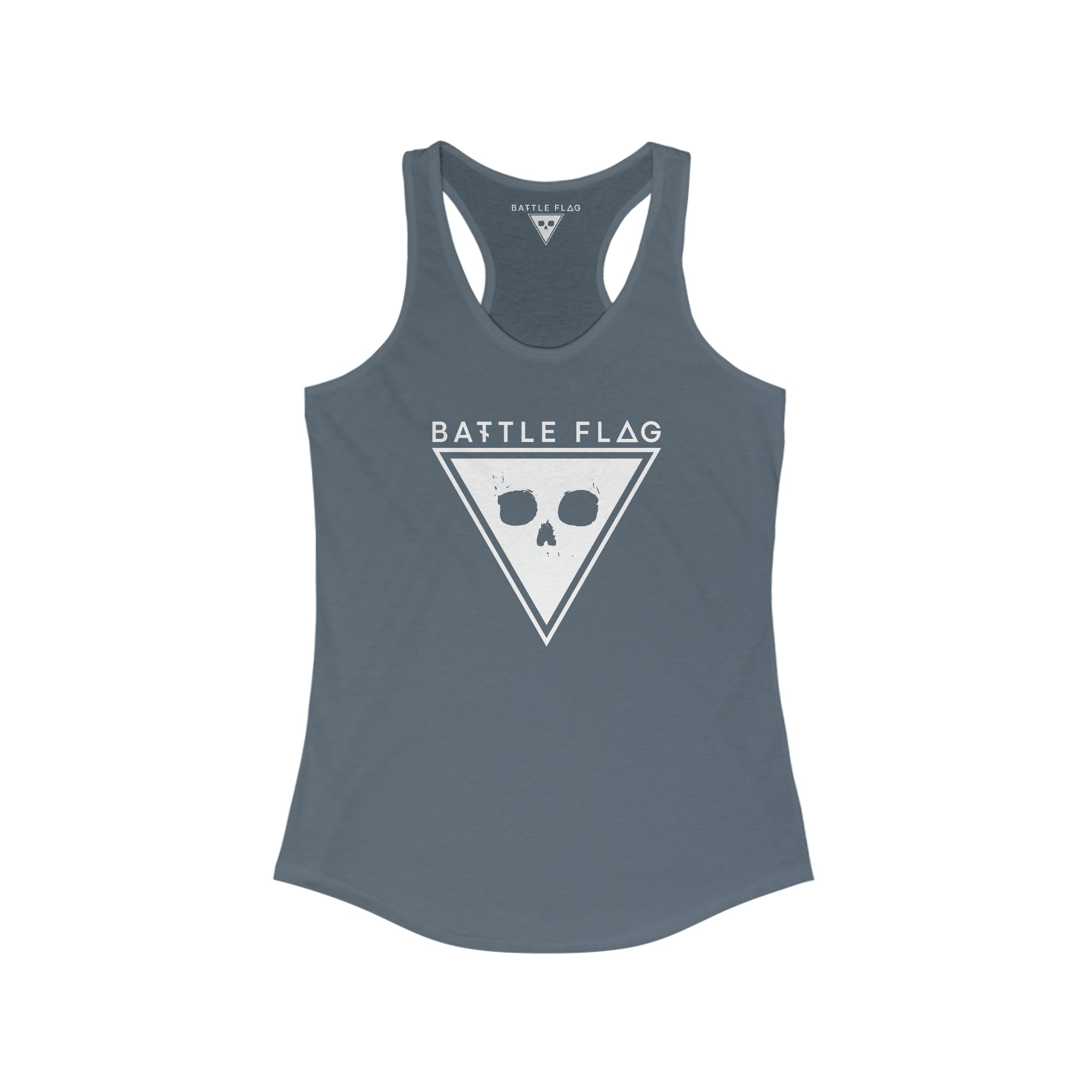Battle Flag Women's Ideal Racerback Tank - White Emblem