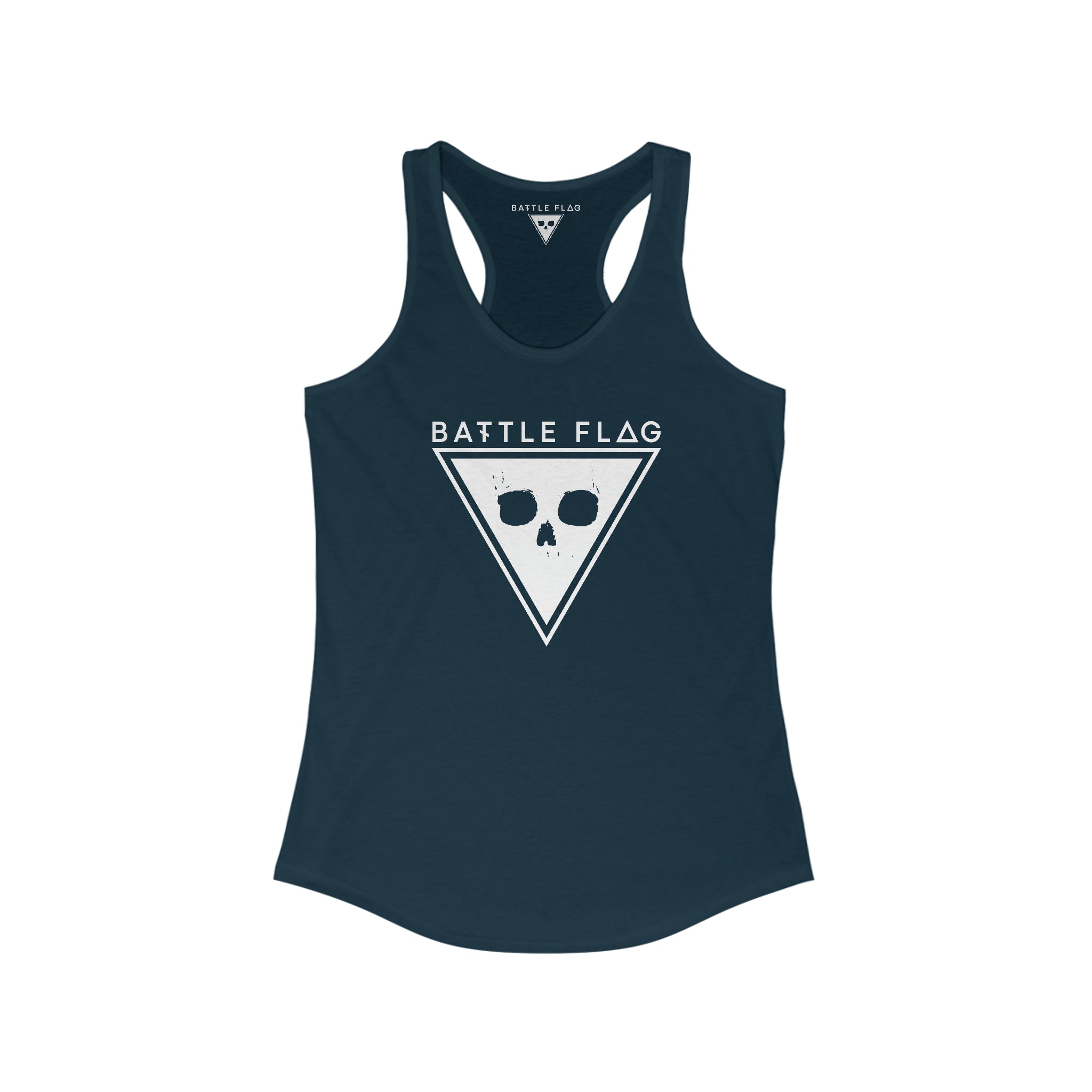 Battle Flag Women's Ideal Racerback Tank - White Emblem