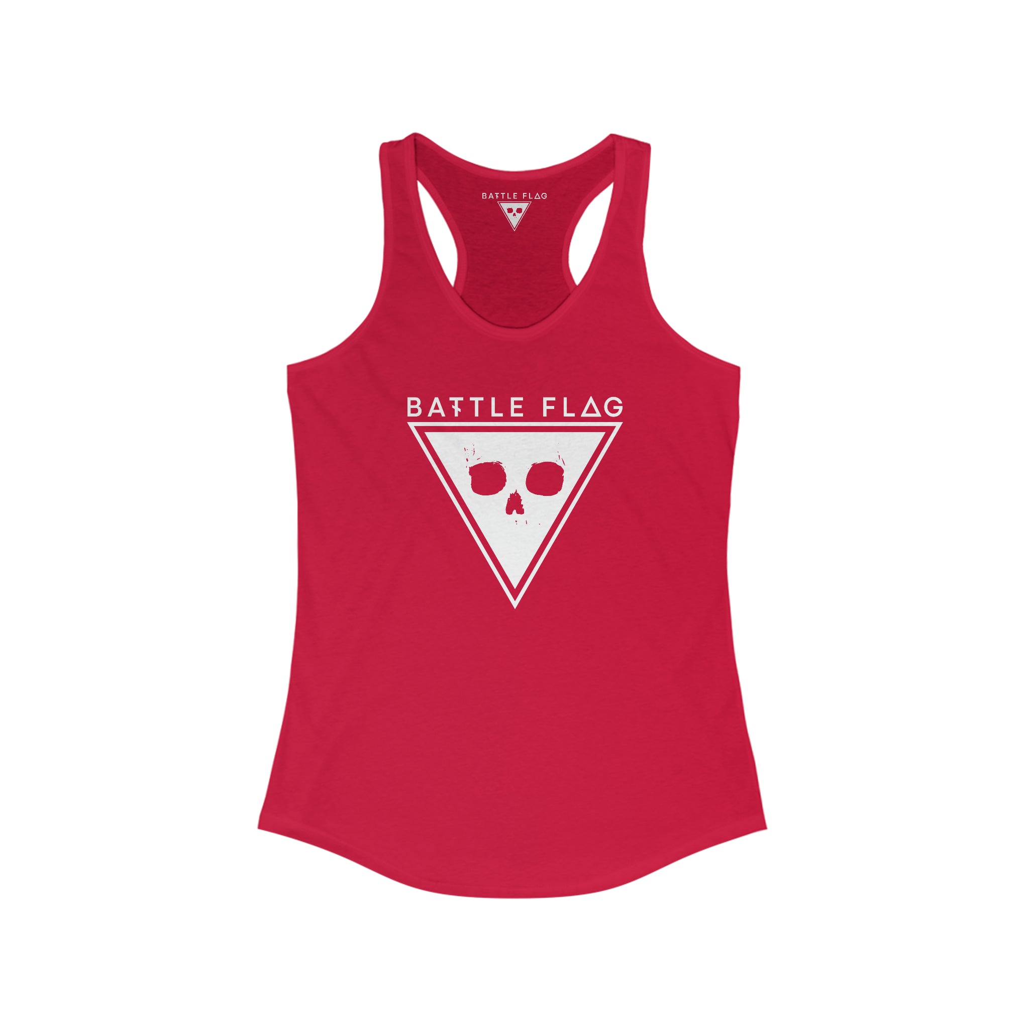 Battle Flag Women's Ideal Racerback Tank - White Emblem