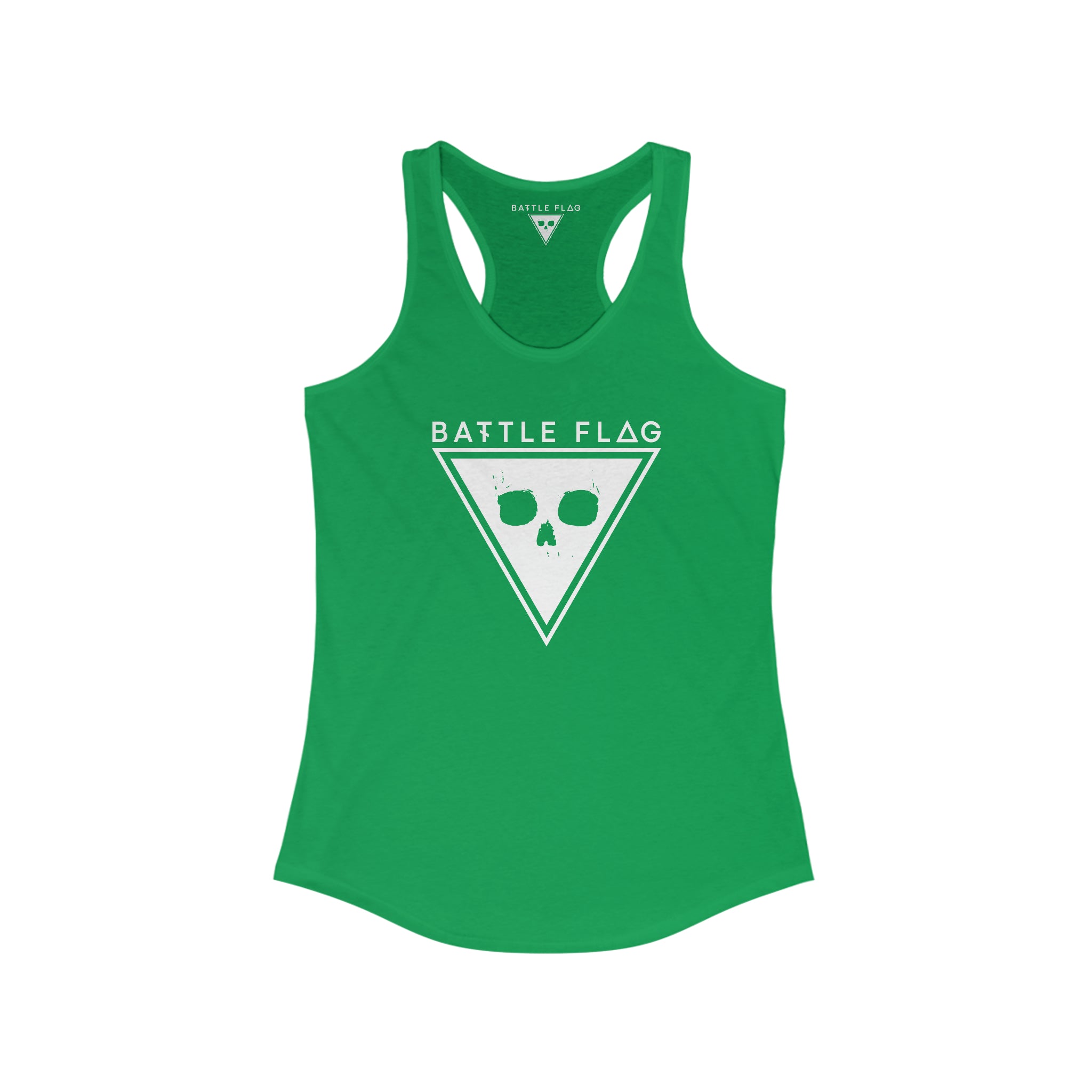 Battle Flag Women's Ideal Racerback Tank - White Emblem