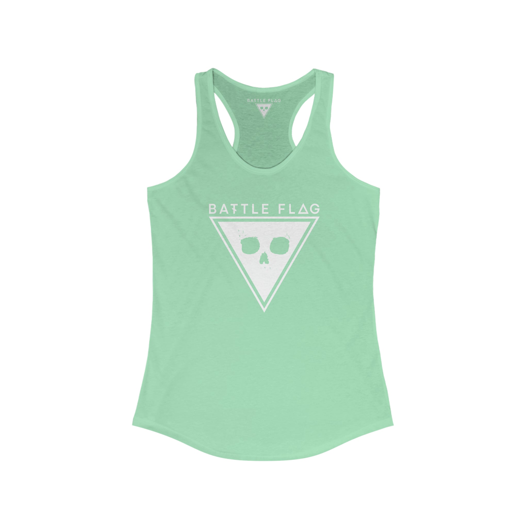 Battle Flag Women's Ideal Racerback Tank - White Emblem