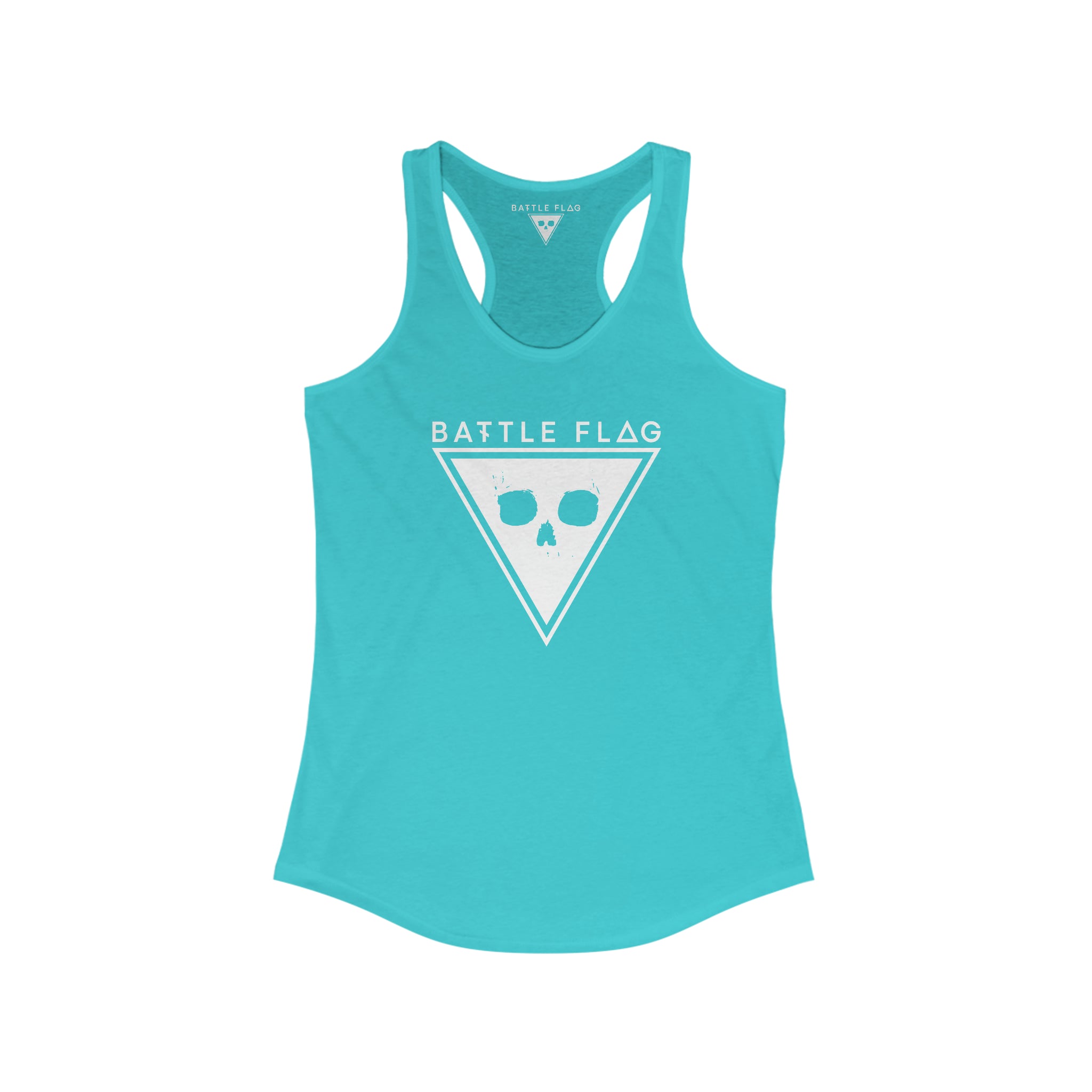 Battle Flag Women's Ideal Racerback Tank - White Emblem