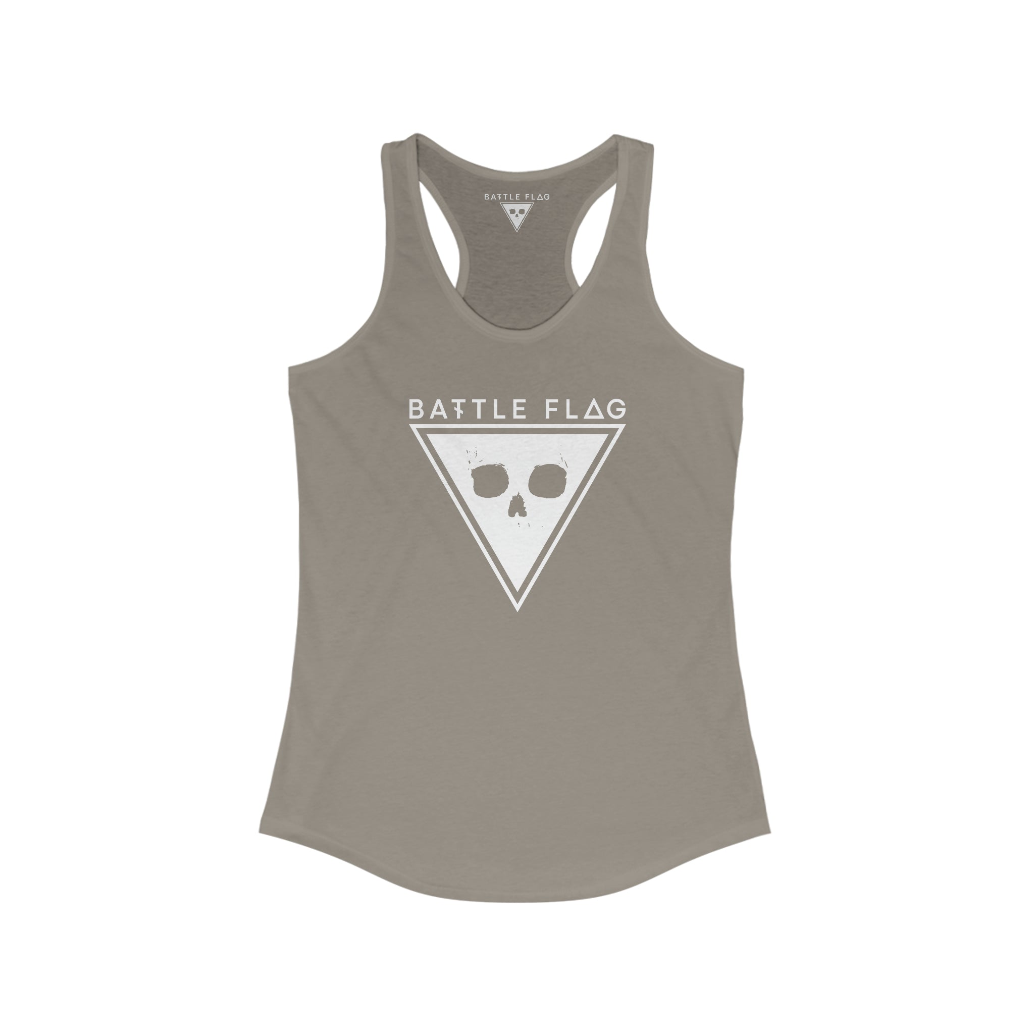 Battle Flag Women's Ideal Racerback Tank - White Emblem