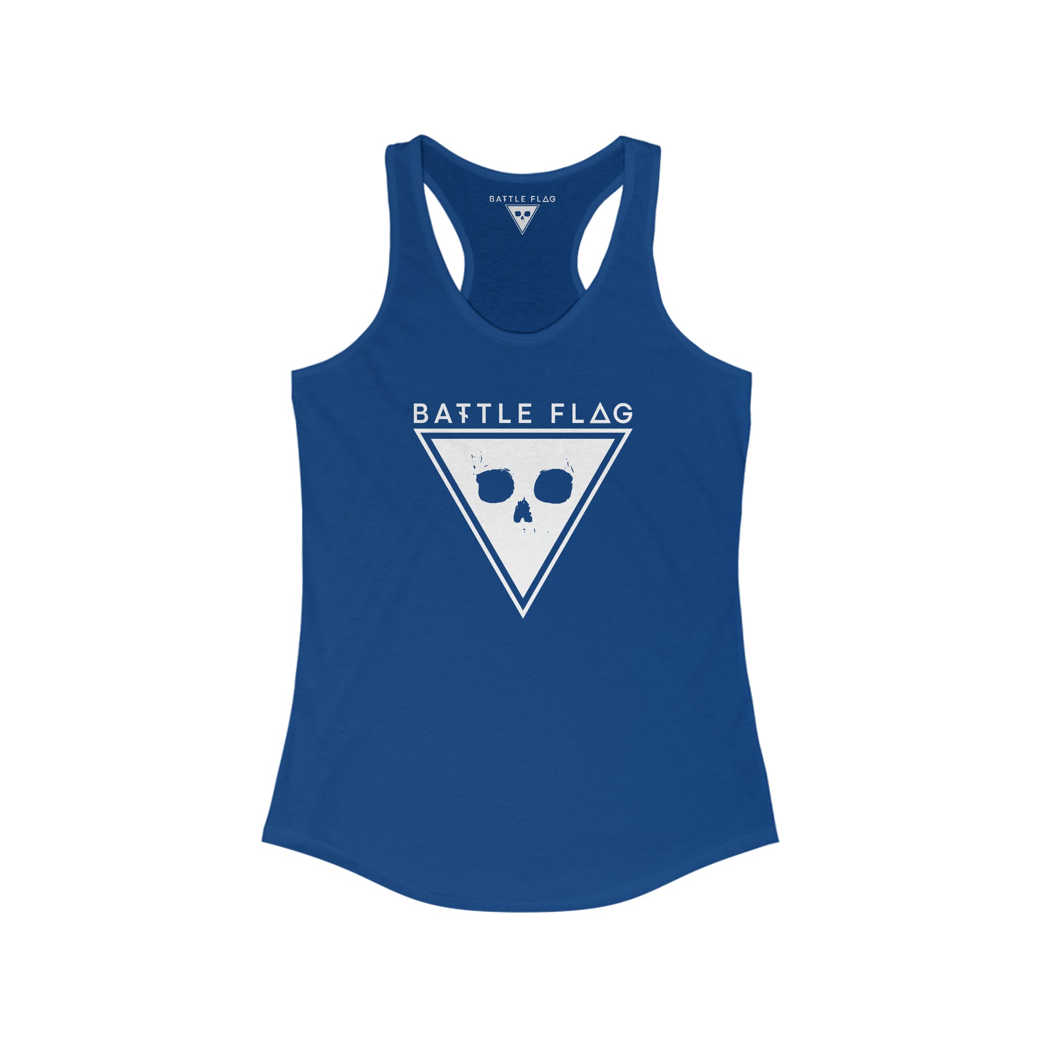 Battle Flag Women's Ideal Racerback Tank - White Emblem