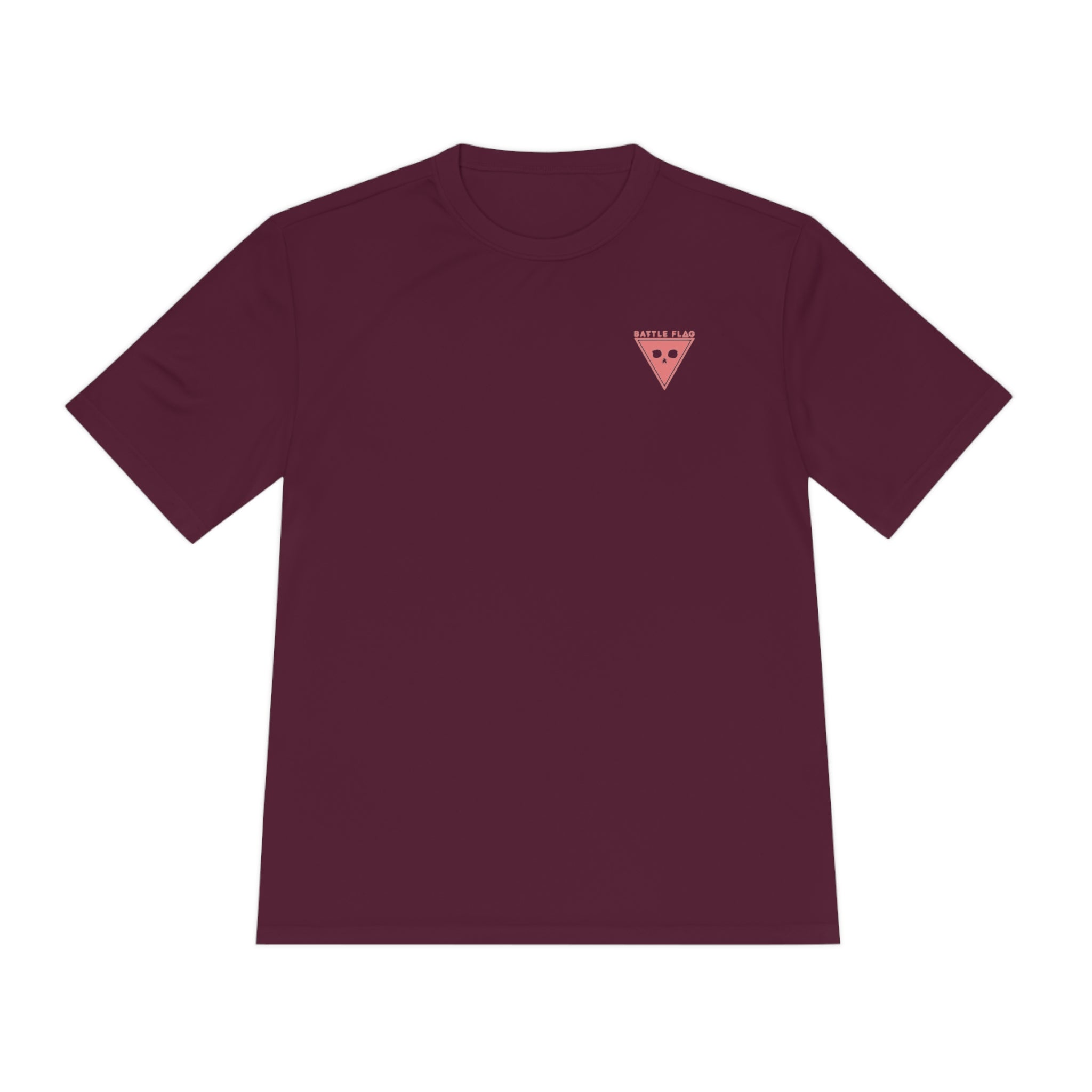Battle Flag Unisex Moisture Wicking Tee - Small Pink Emblem