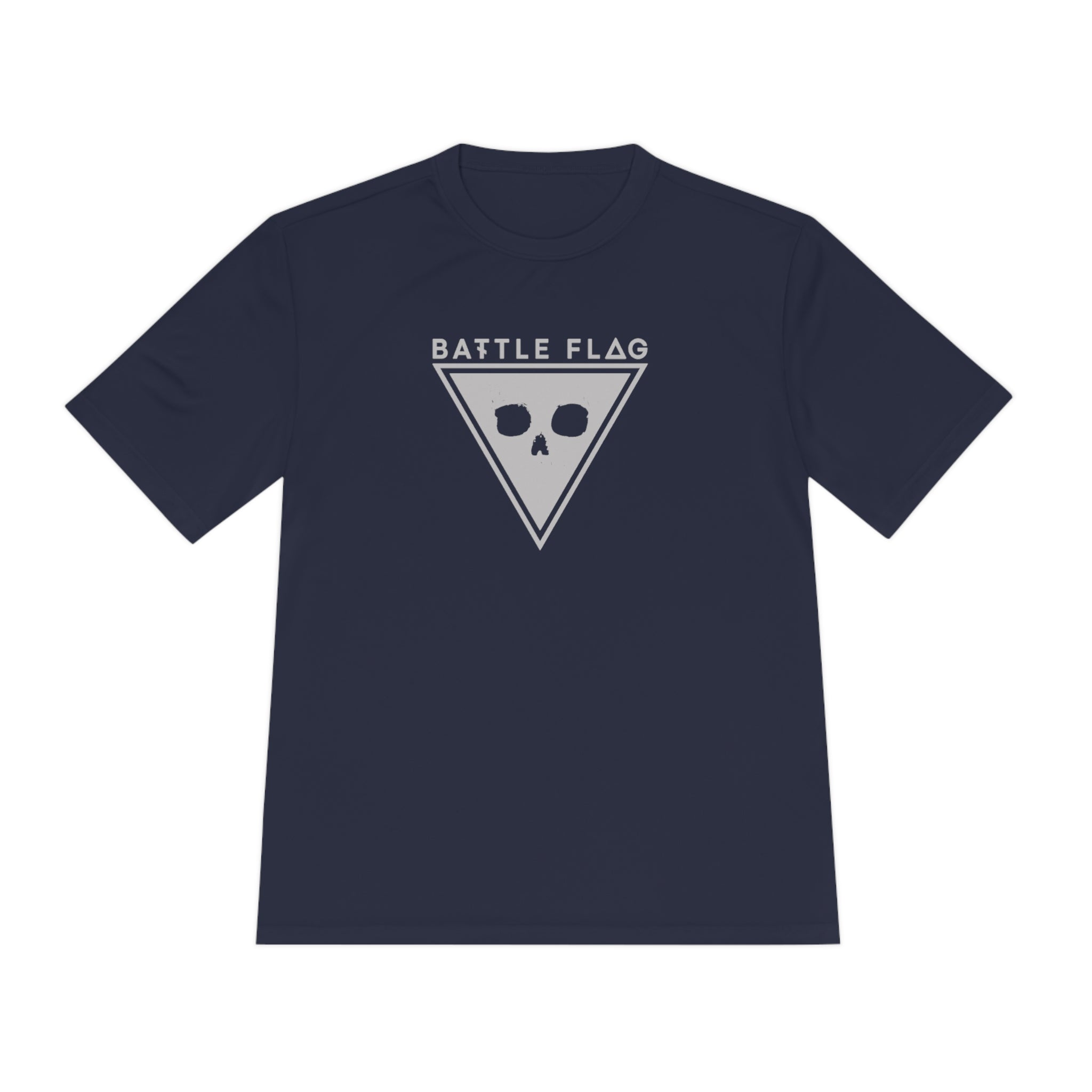 Battle Flag Unisex Moisture Wicking Tee - Light Grey Emblem