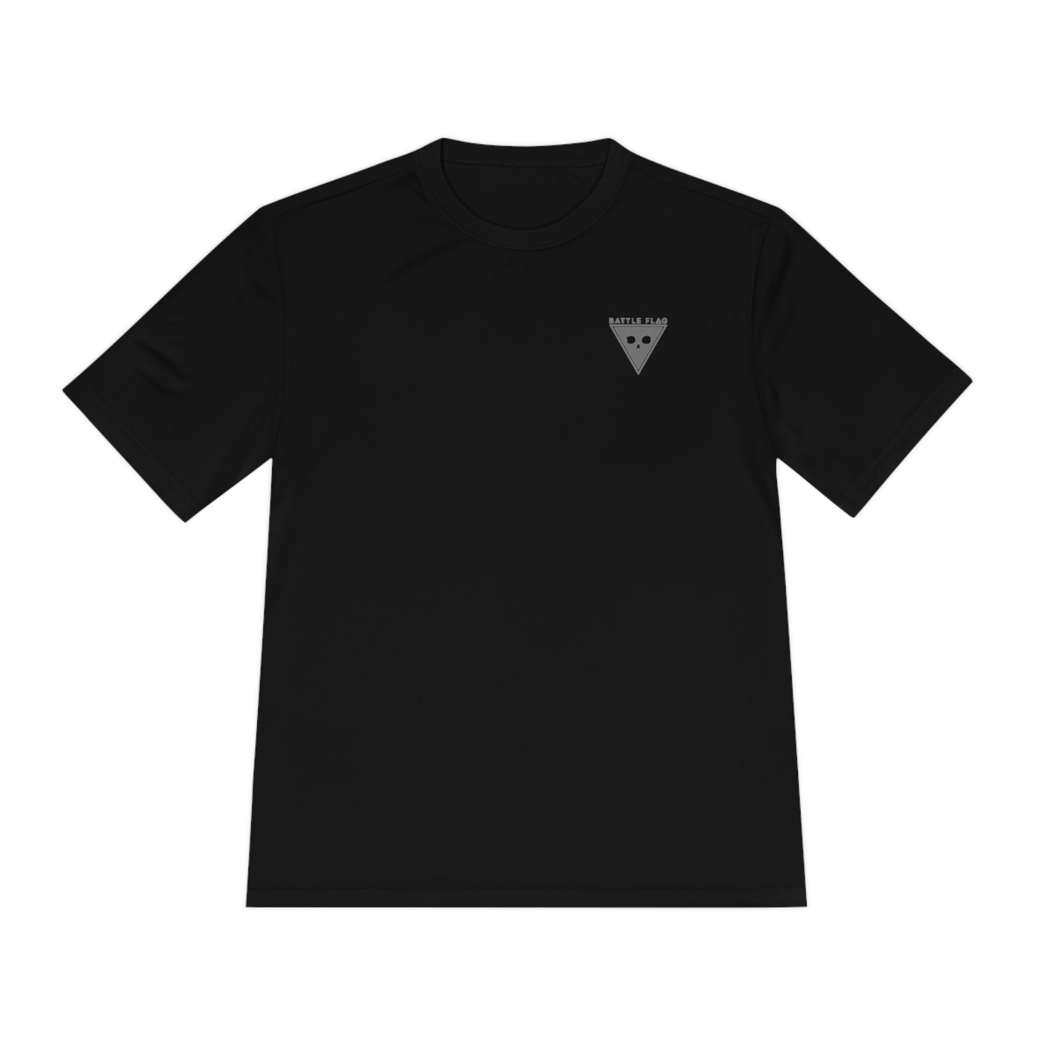 Battle Flag Unisex Moisture Wicking Tee - Small Grey Emblem