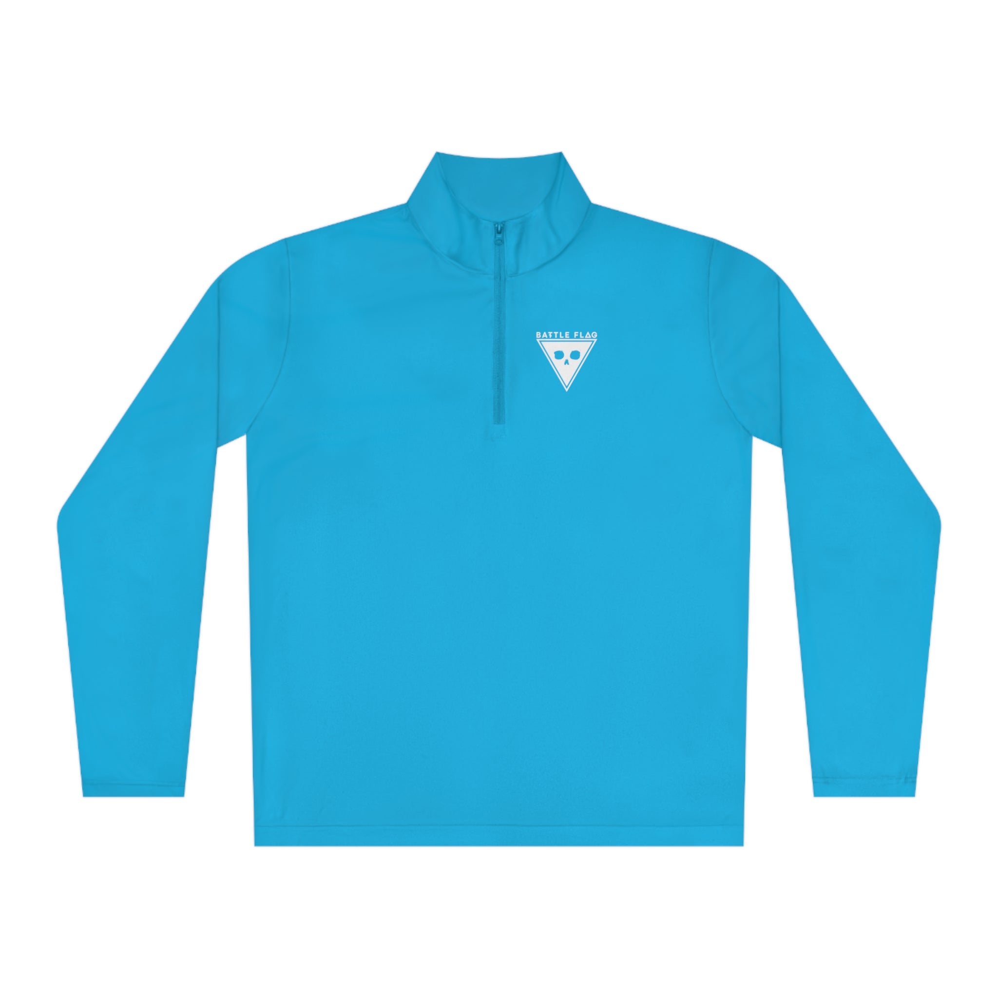 Battle Flag Unisex Quarter-Zip Pullover - White Emblem