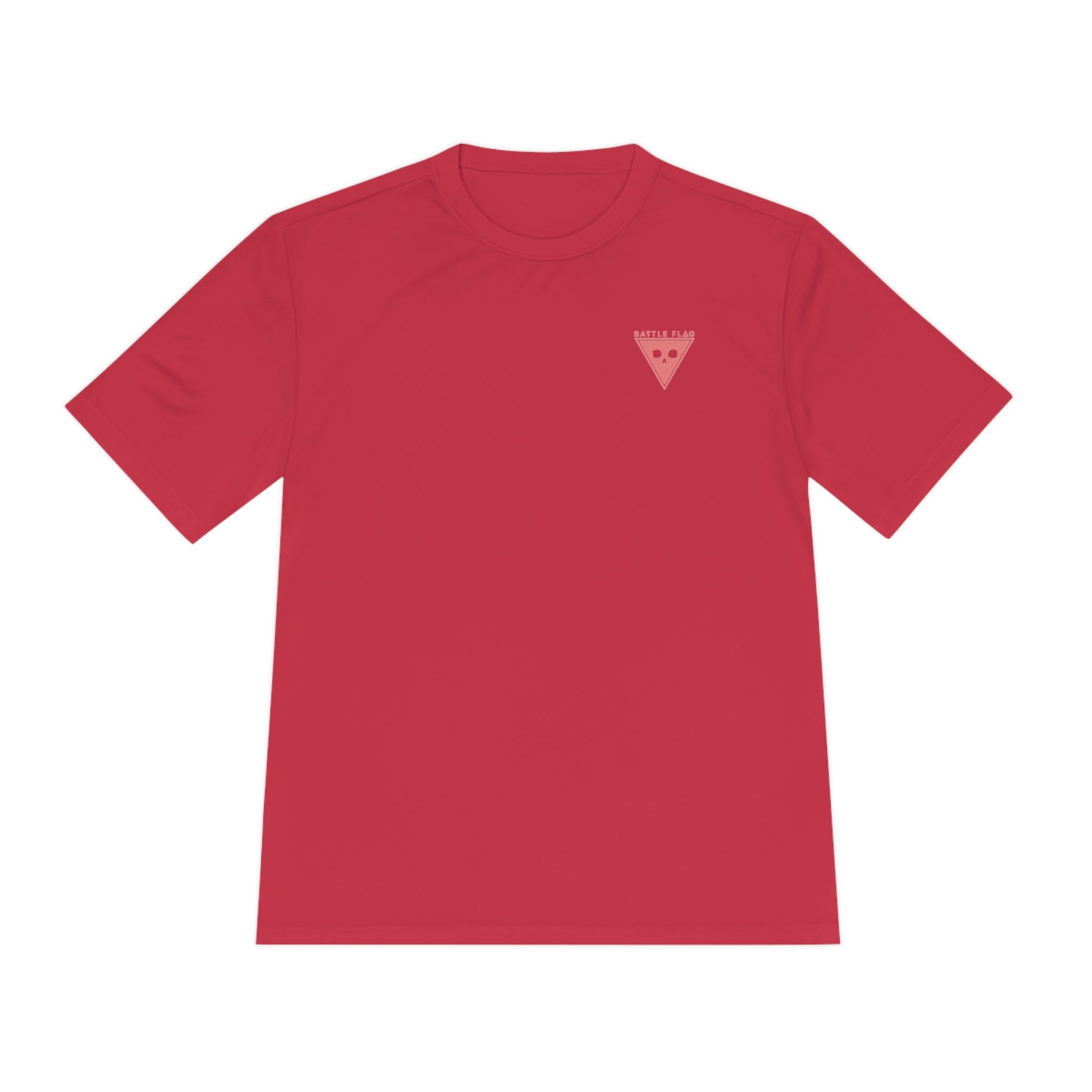 Battle Flag Unisex Moisture Wicking Tee - Small Pink Emblem