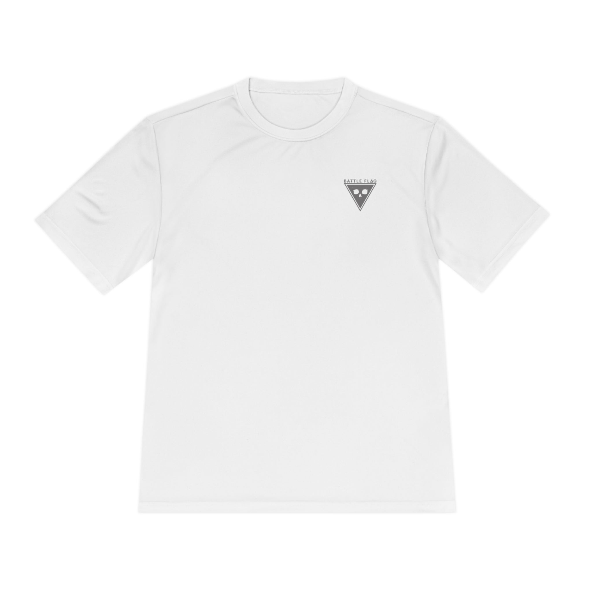 Battle Flag Unisex Moisture Wicking Tee - Small Grey Emblem