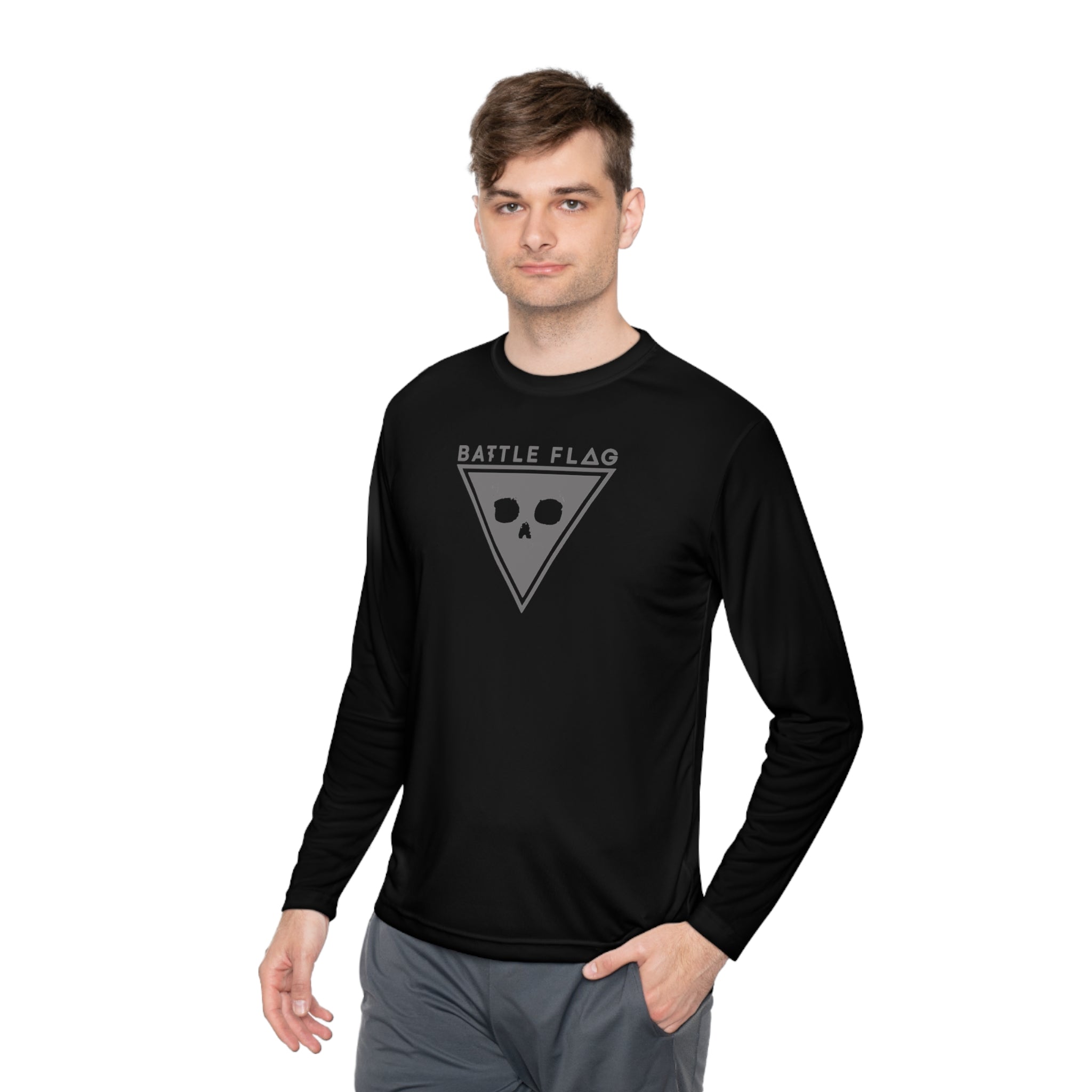 Battle Flag Unisex Lightweight Sport Top - Grey Emblem