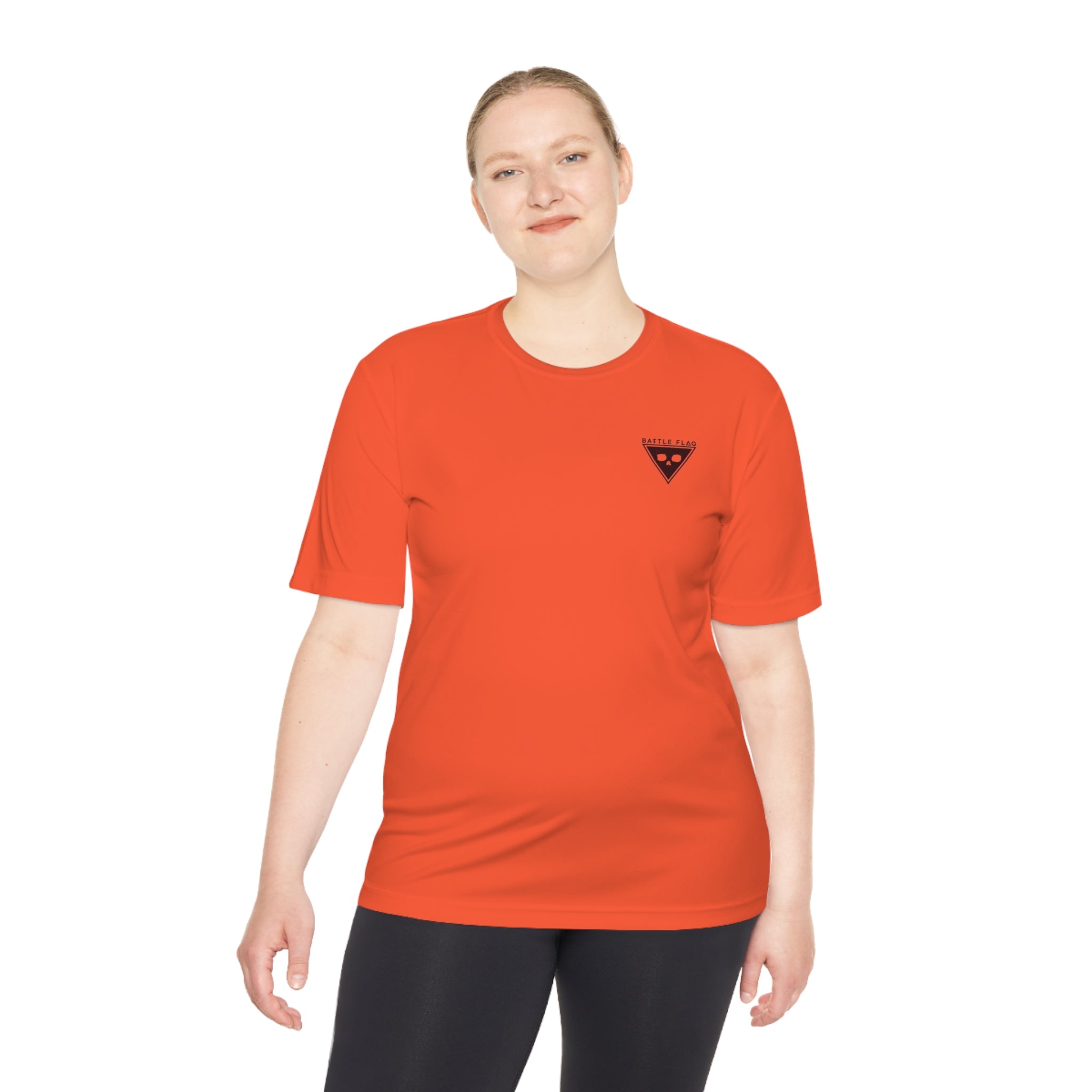 Battle Flag Unisex Moisture Wicking Tee - Small Red Emblem