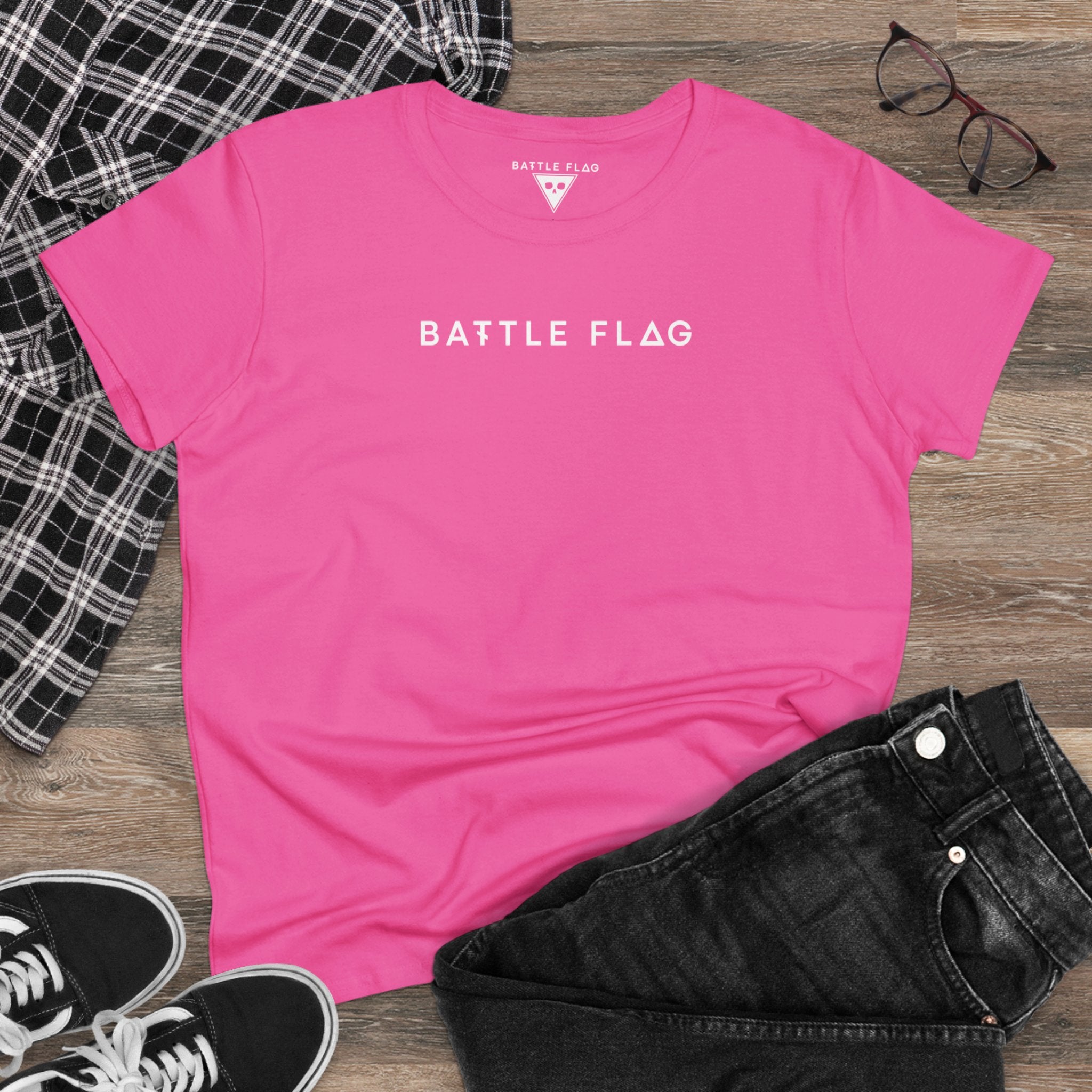Battle Flag Women's Midweight Cotton Tee