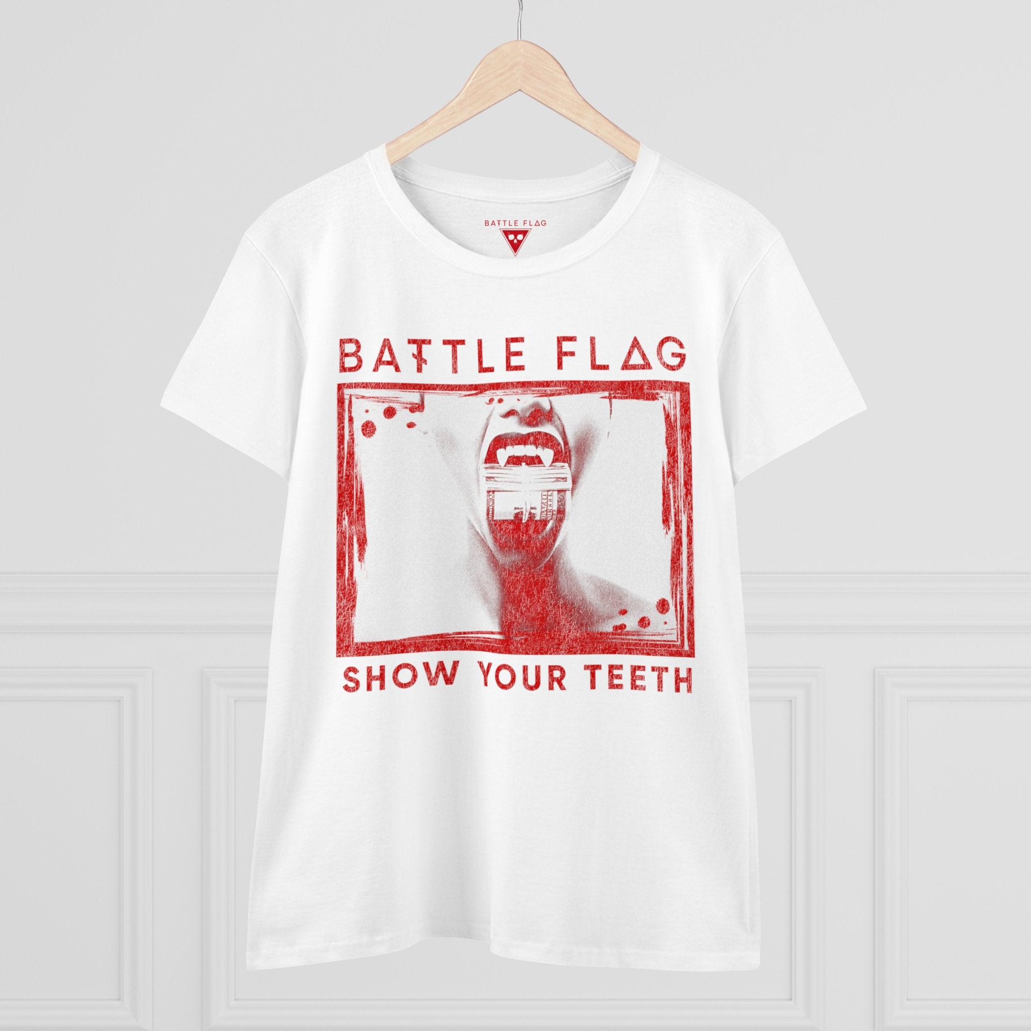 'Show Your Teeth' Women's Midweight Cotton Tee