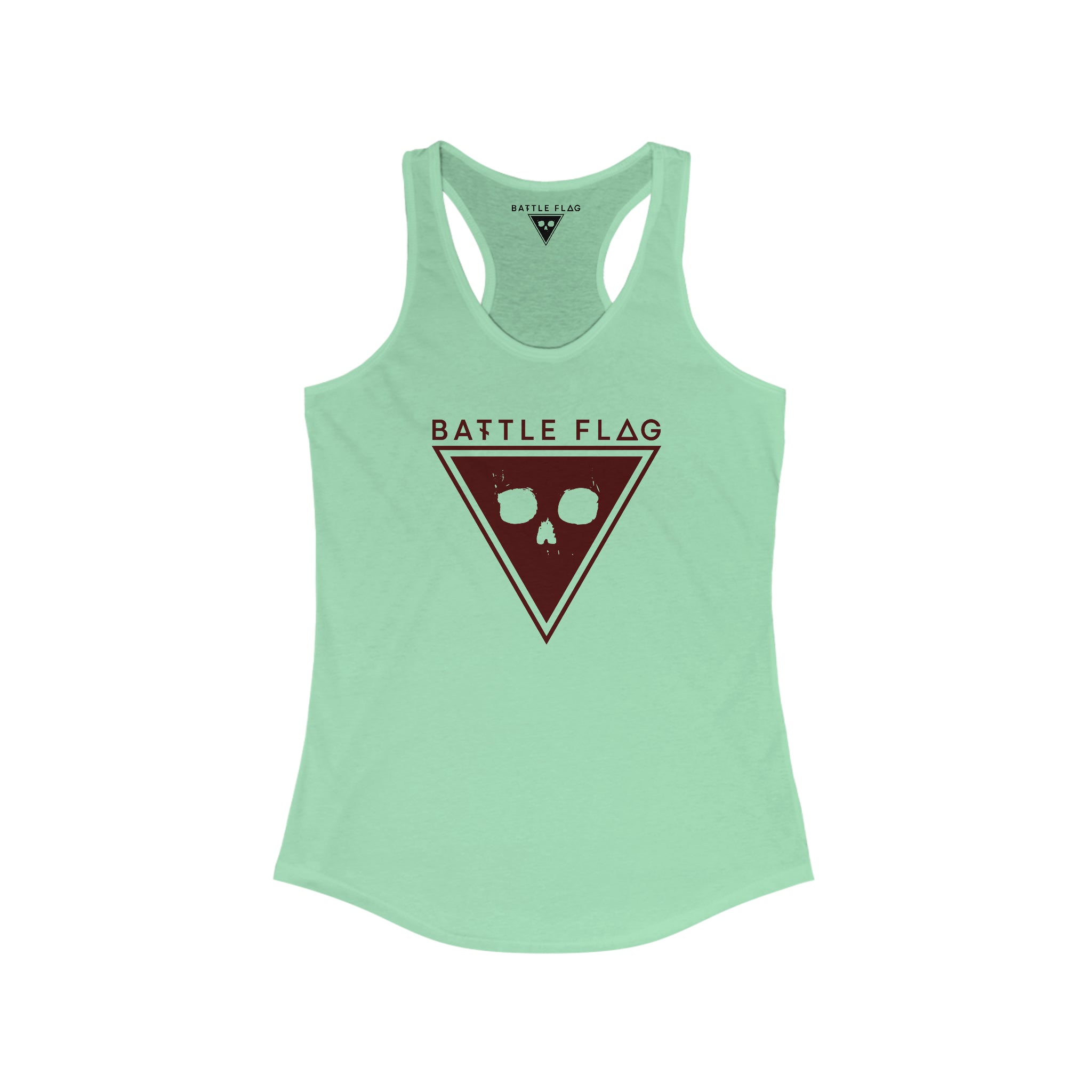 Battle Flag Women's Ideal Racerback Tank - Maroon Emblem