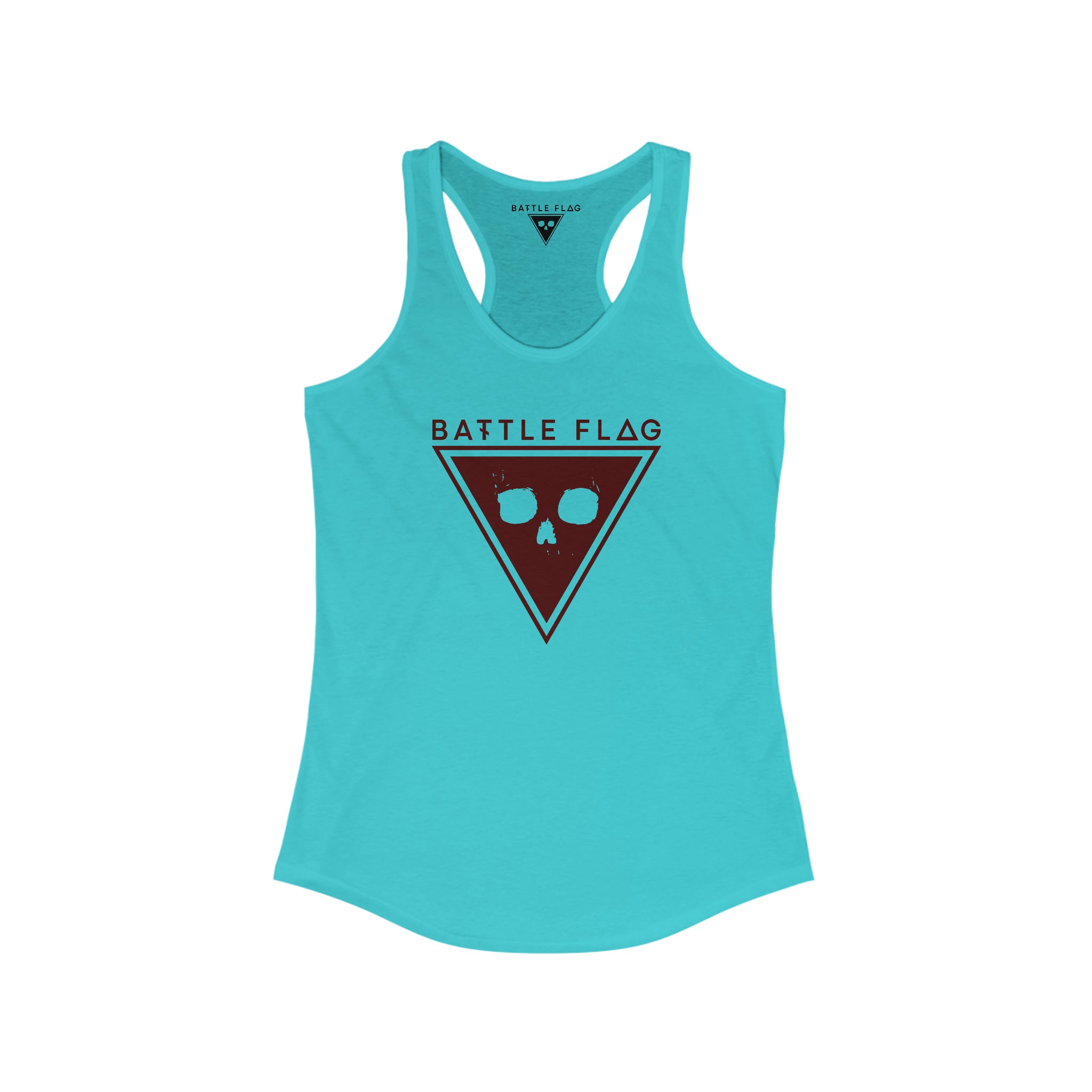 Battle Flag Women's Ideal Racerback Tank - Maroon Emblem