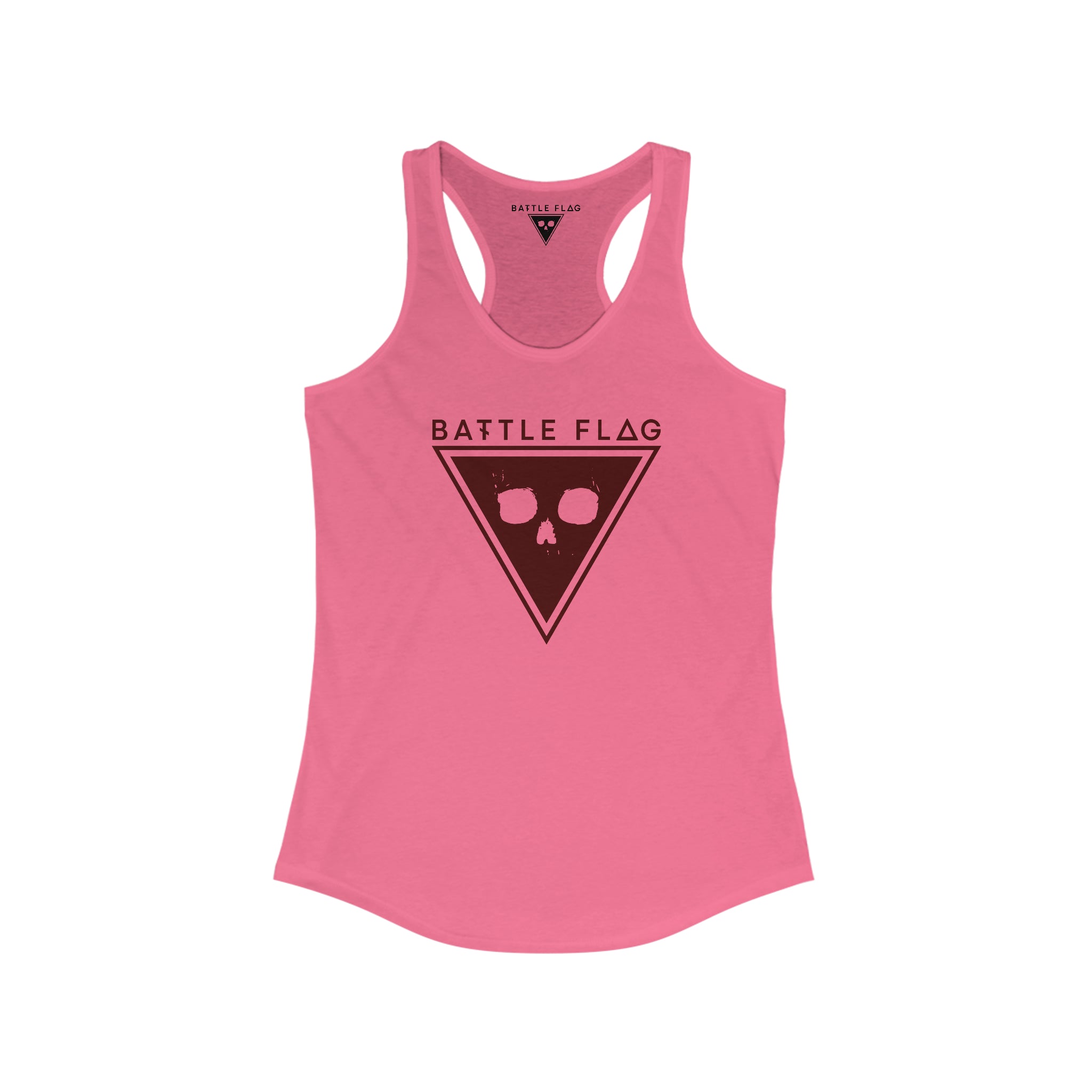 Battle Flag Women's Ideal Racerback Tank - Maroon Emblem