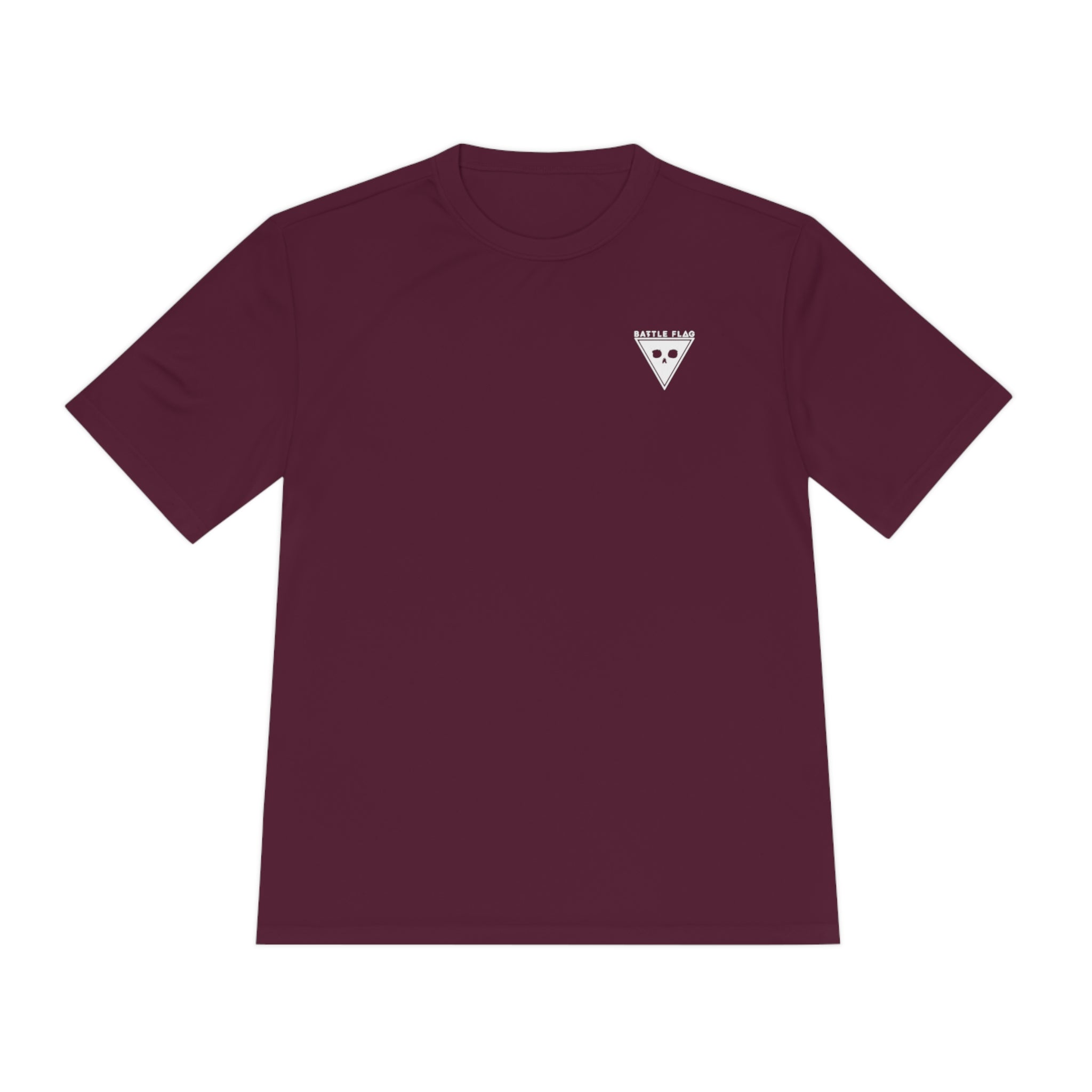 Battle Flag Unisex Moisture Wicking Tee - Small White Emblem