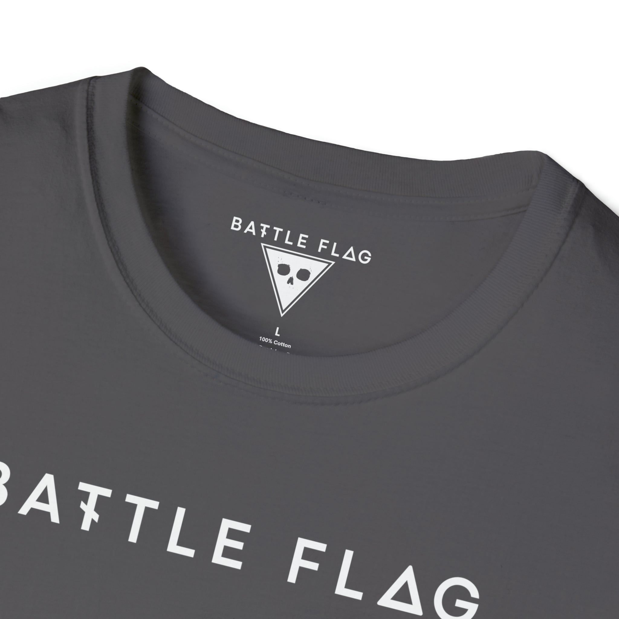 Battle Flag Unisex Softstyle T-Shirt - White Emblem