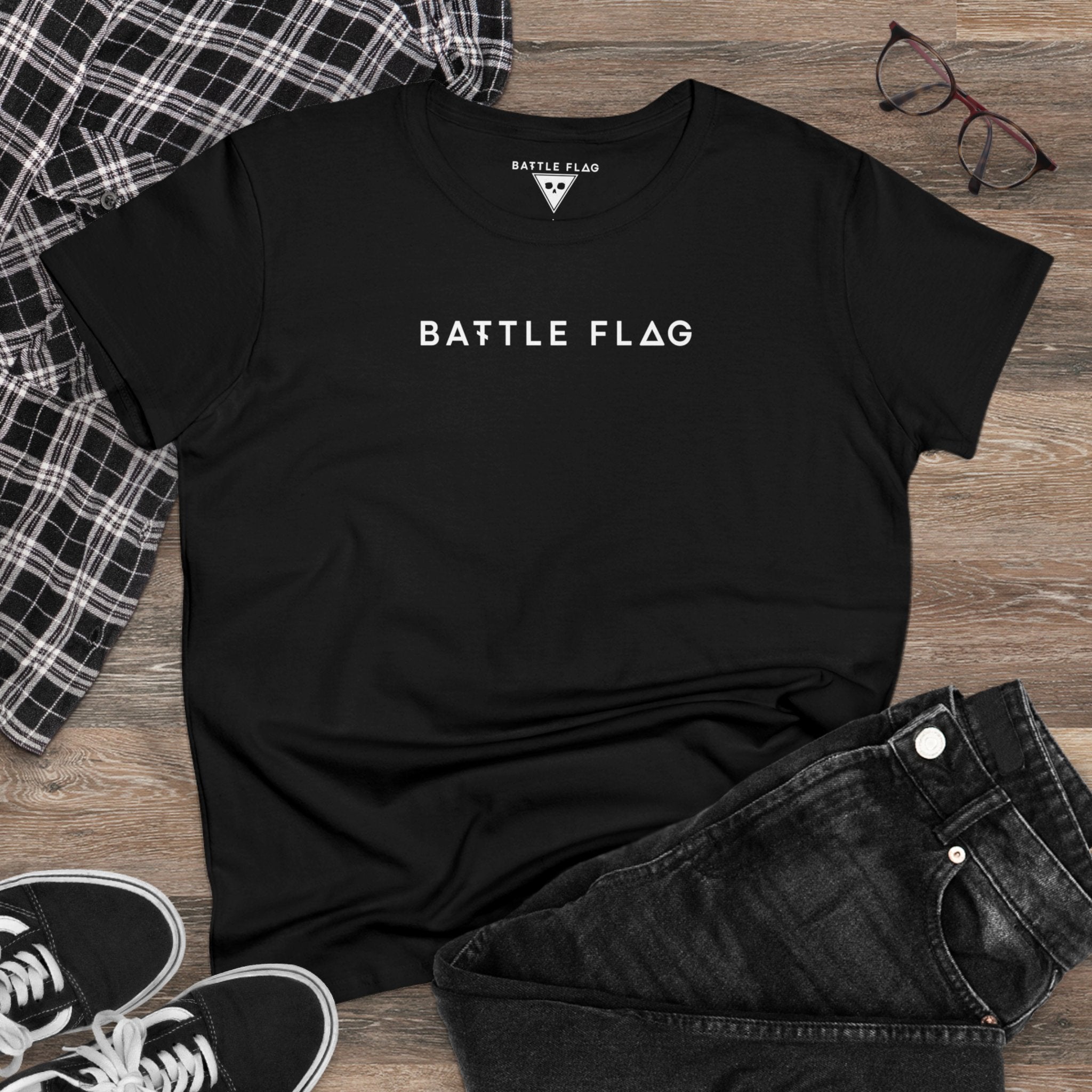 Battle Flag Women's Midweight Cotton Tee