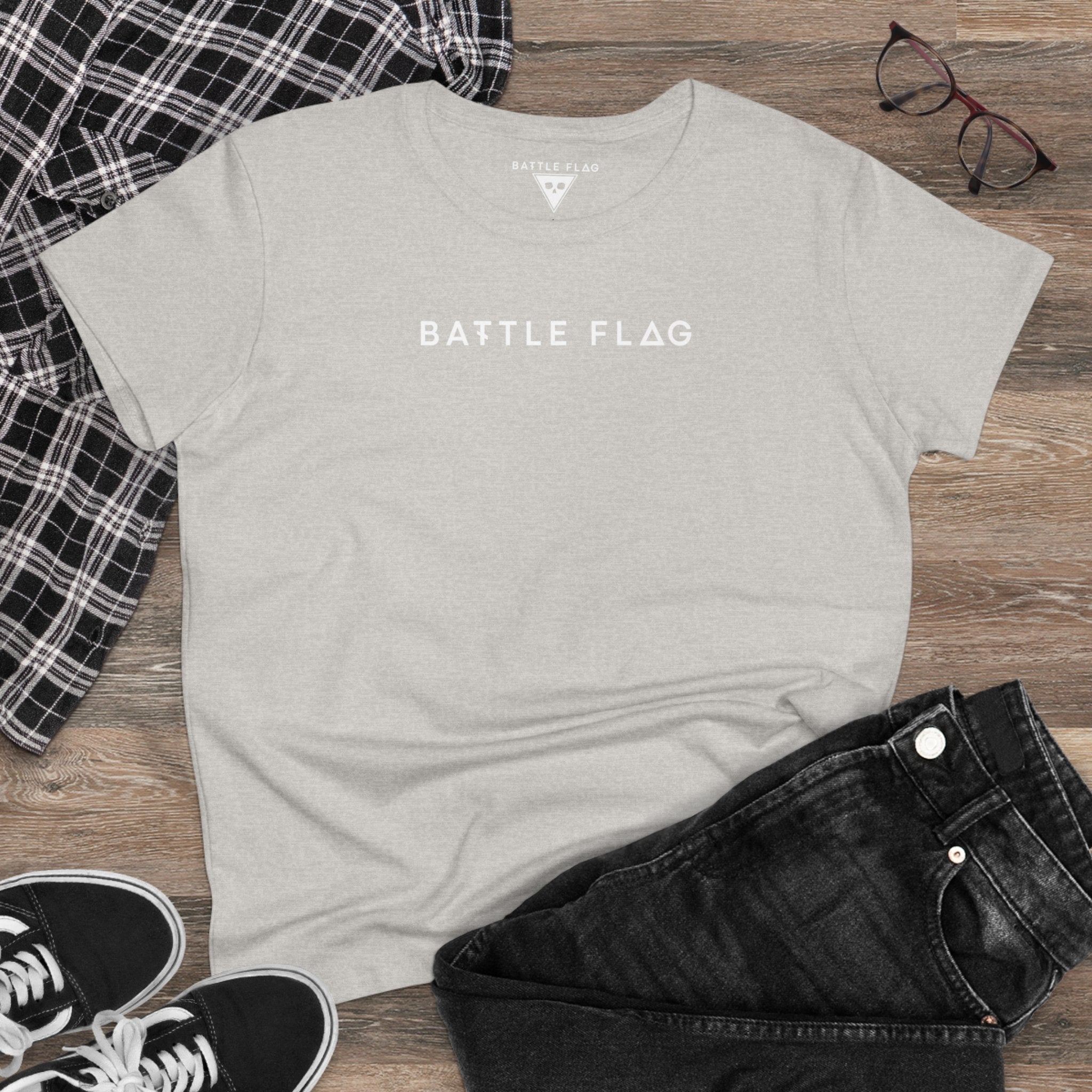 Battle Flag Women's Midweight Cotton Tee
