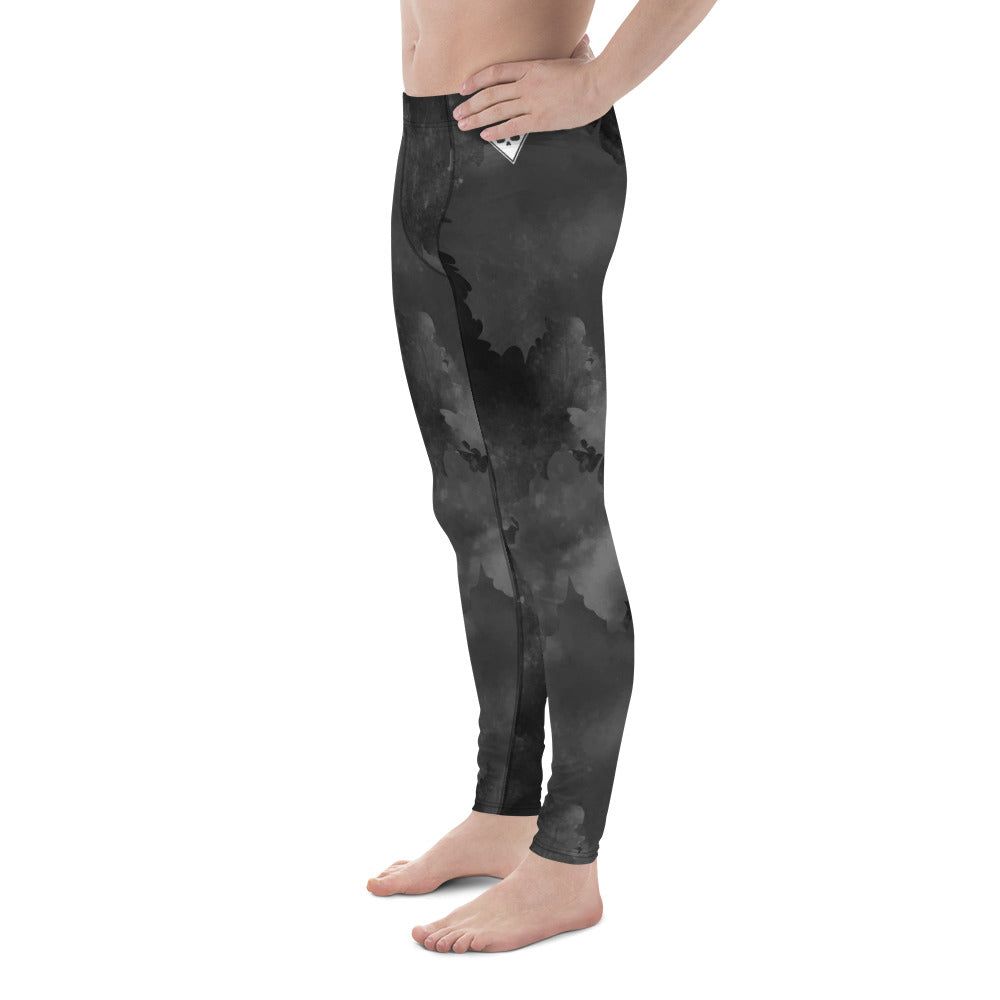 Grey Leaves Men's Leggings
