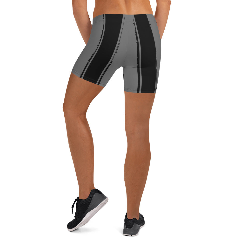 Striped Grunge Compression Shorts