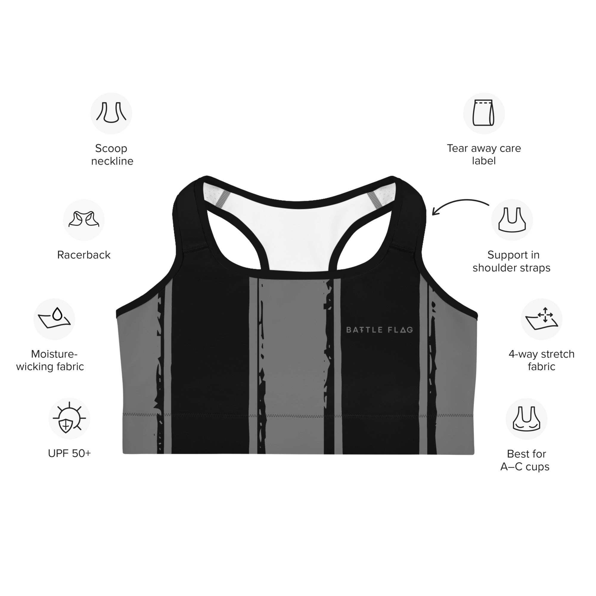 Striped Sports Bra