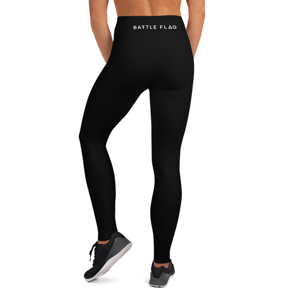 Battle Flag Yoga Leggings - Black