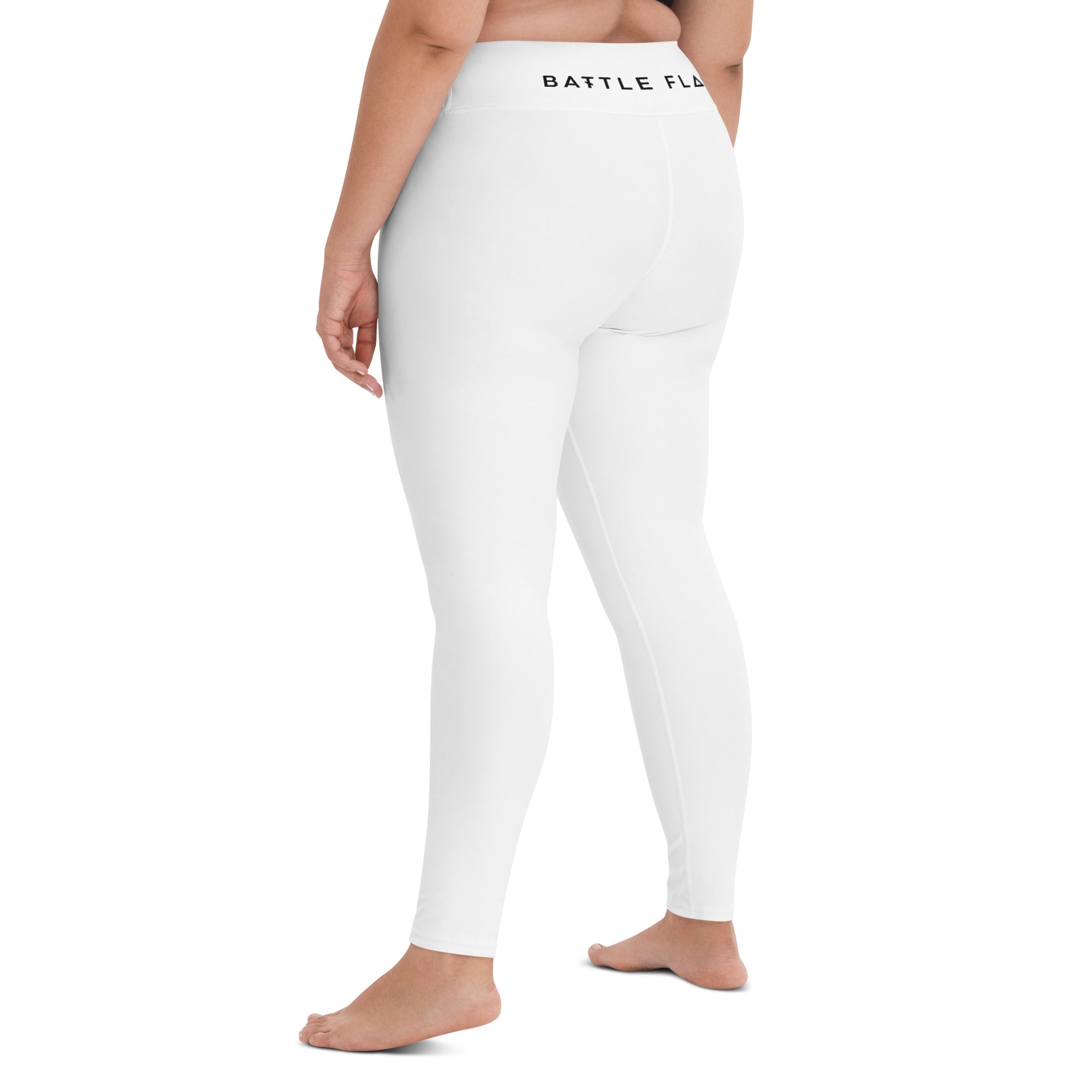 Battle Flag Yoga Leggings - White