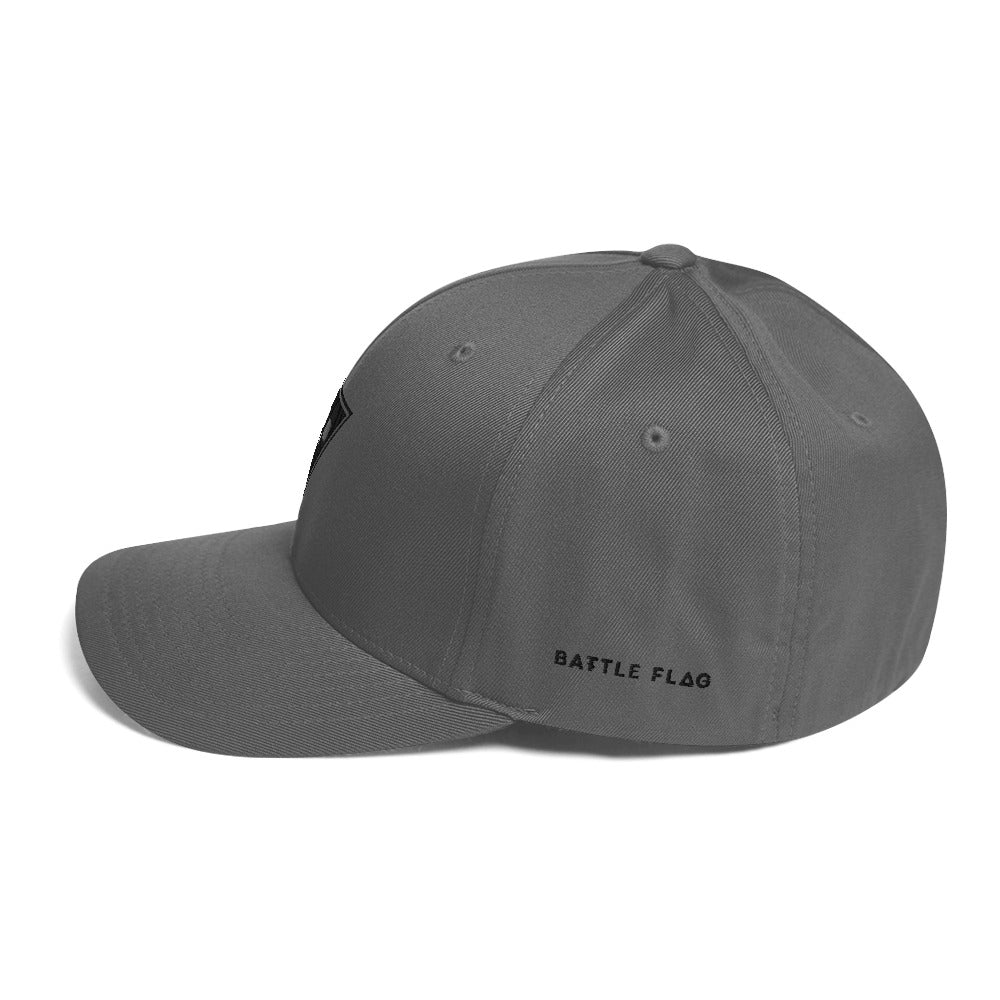 Core Structured Twill Cap - Black Embroidered Emblem