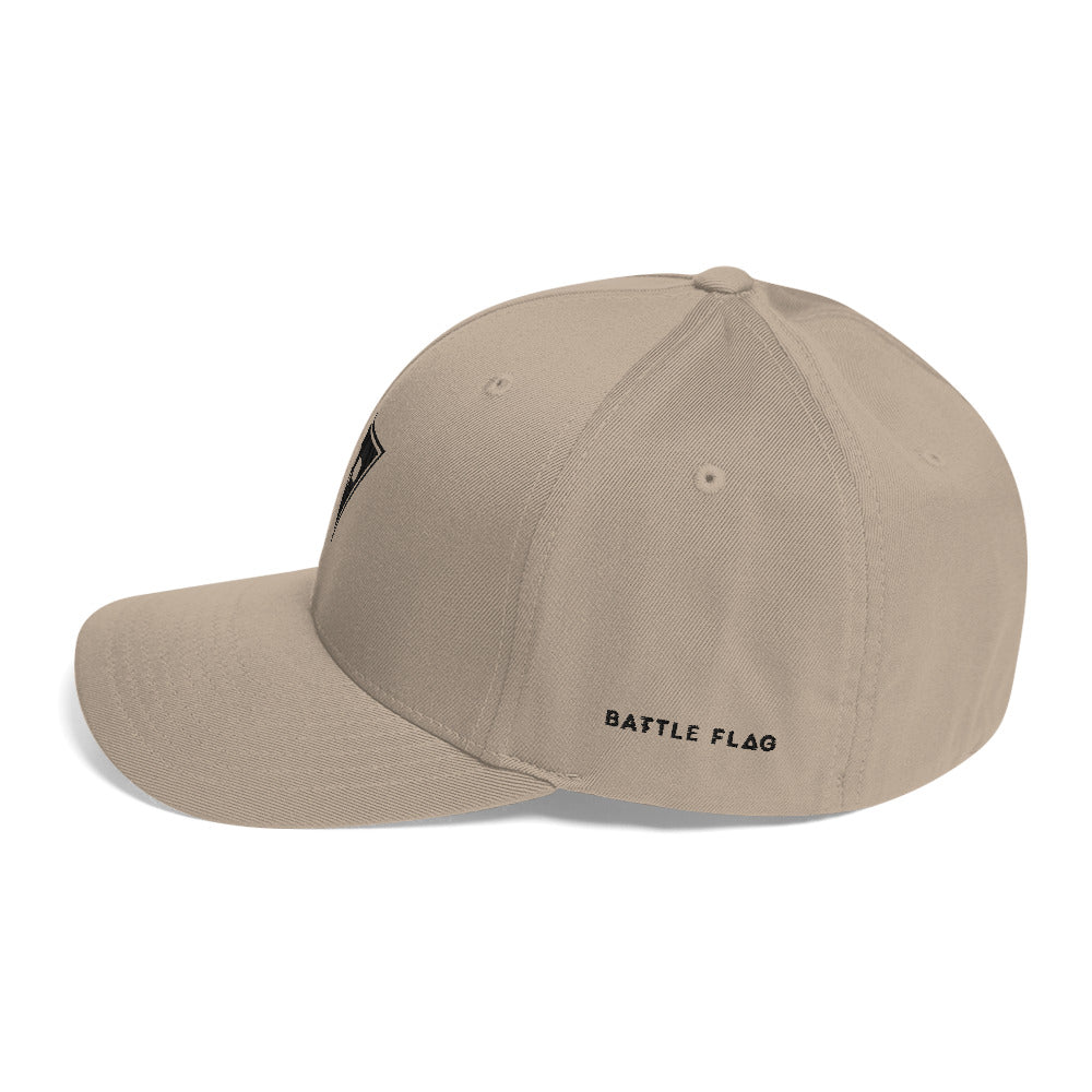 Core Structured Twill Cap - Black Embroidered Emblem