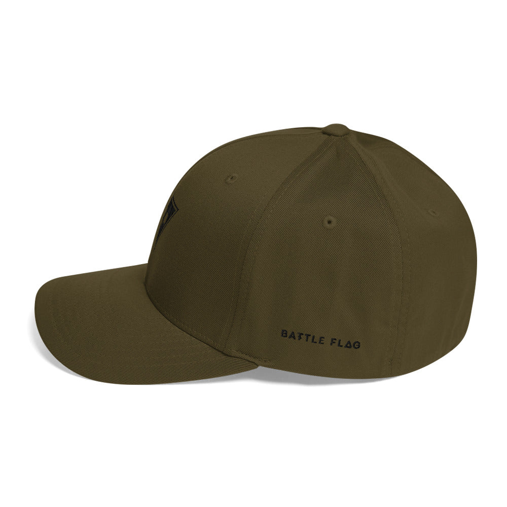 Core Structured Twill Cap - Black Embroidered Emblem