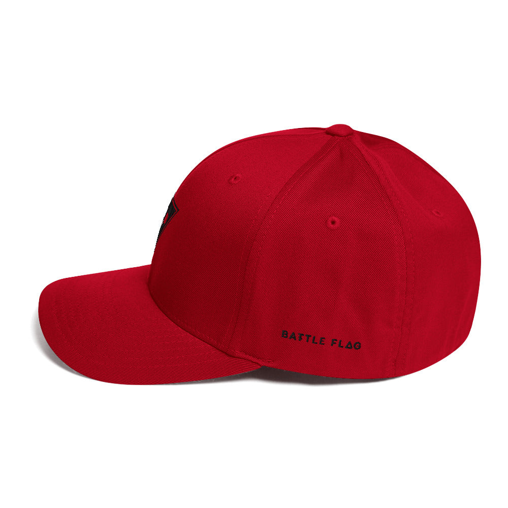 Core Structured Twill Cap - Black Embroidered Emblem