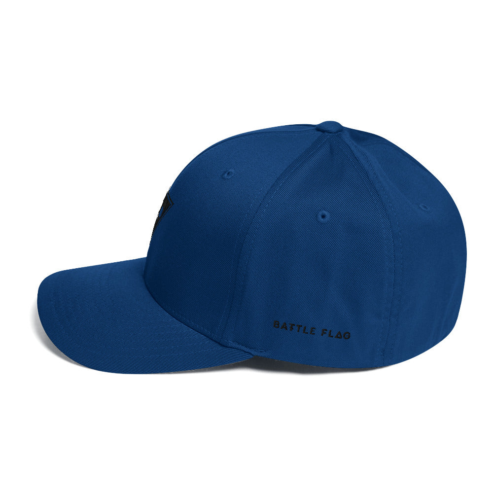 Core Structured Twill Cap - Black Embroidered Emblem