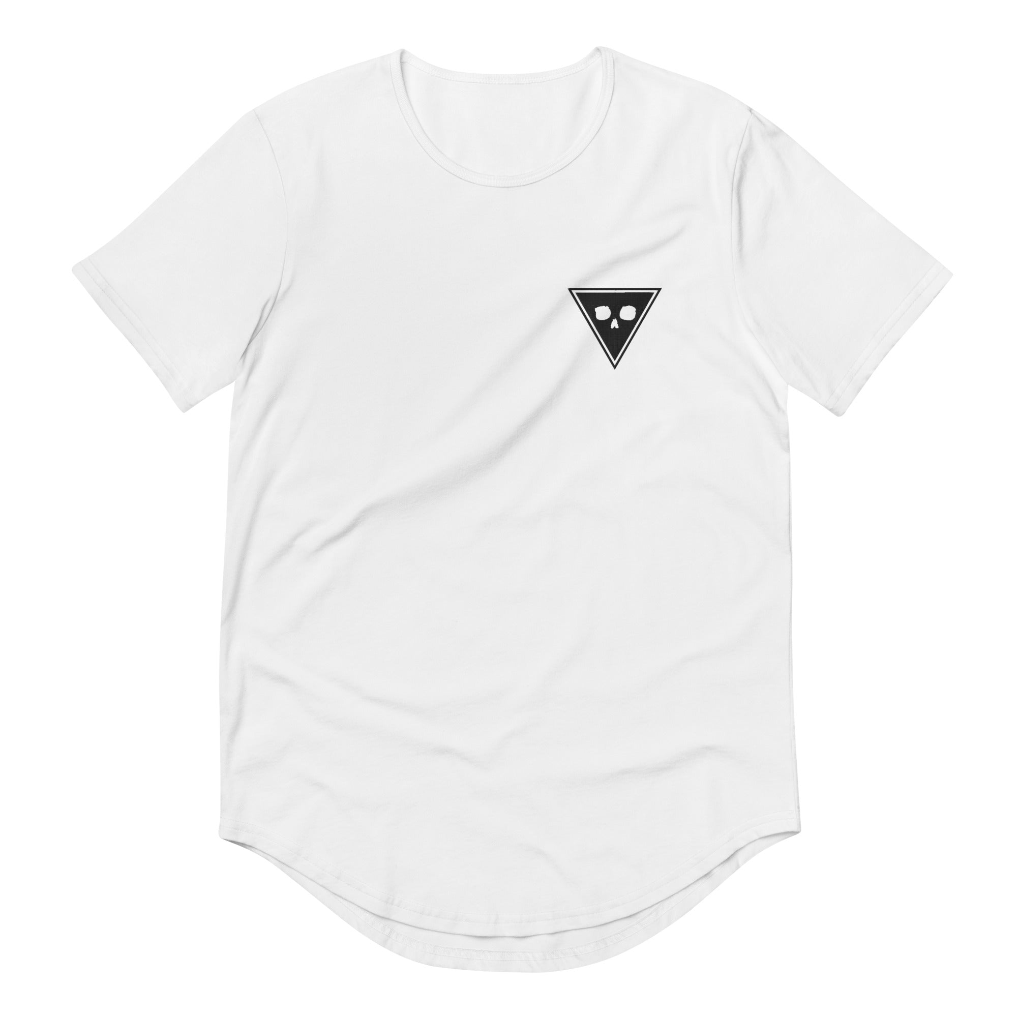 Core Men's Curved Hem T-Shirt - Black Embroidery